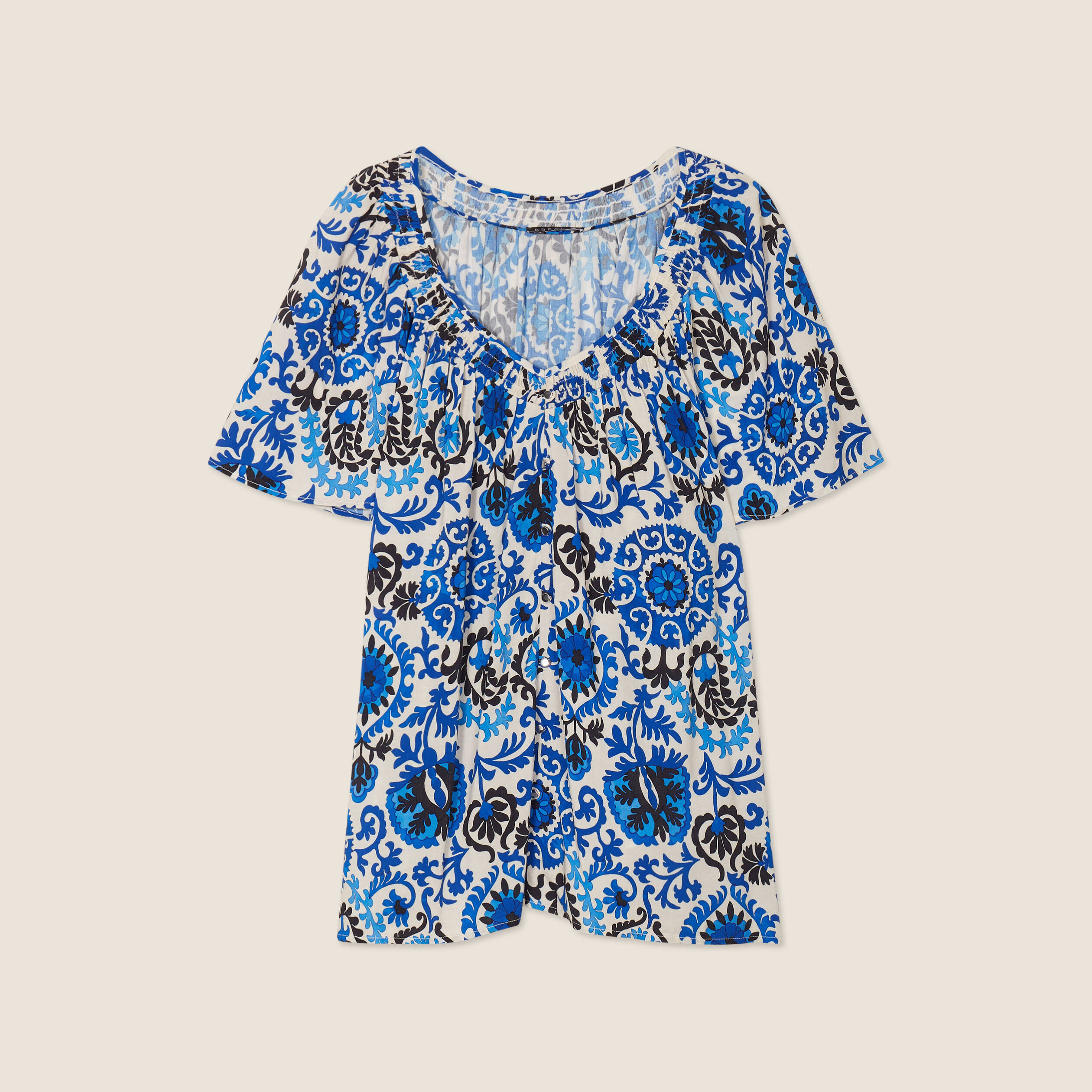 blouse manches courtes bleu femme Blouse manches courtes bleu femme