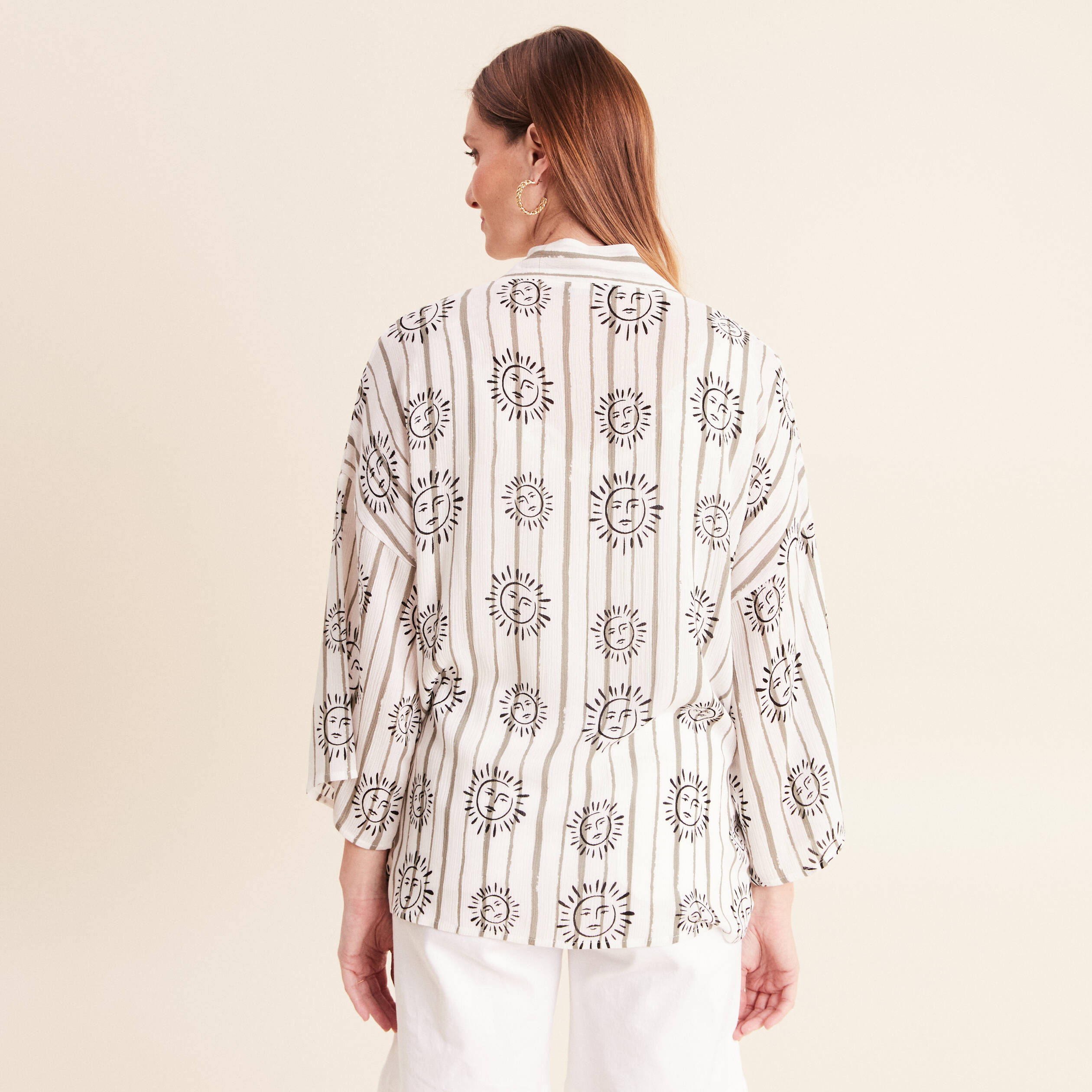 Kimono avec poches vert clair femme