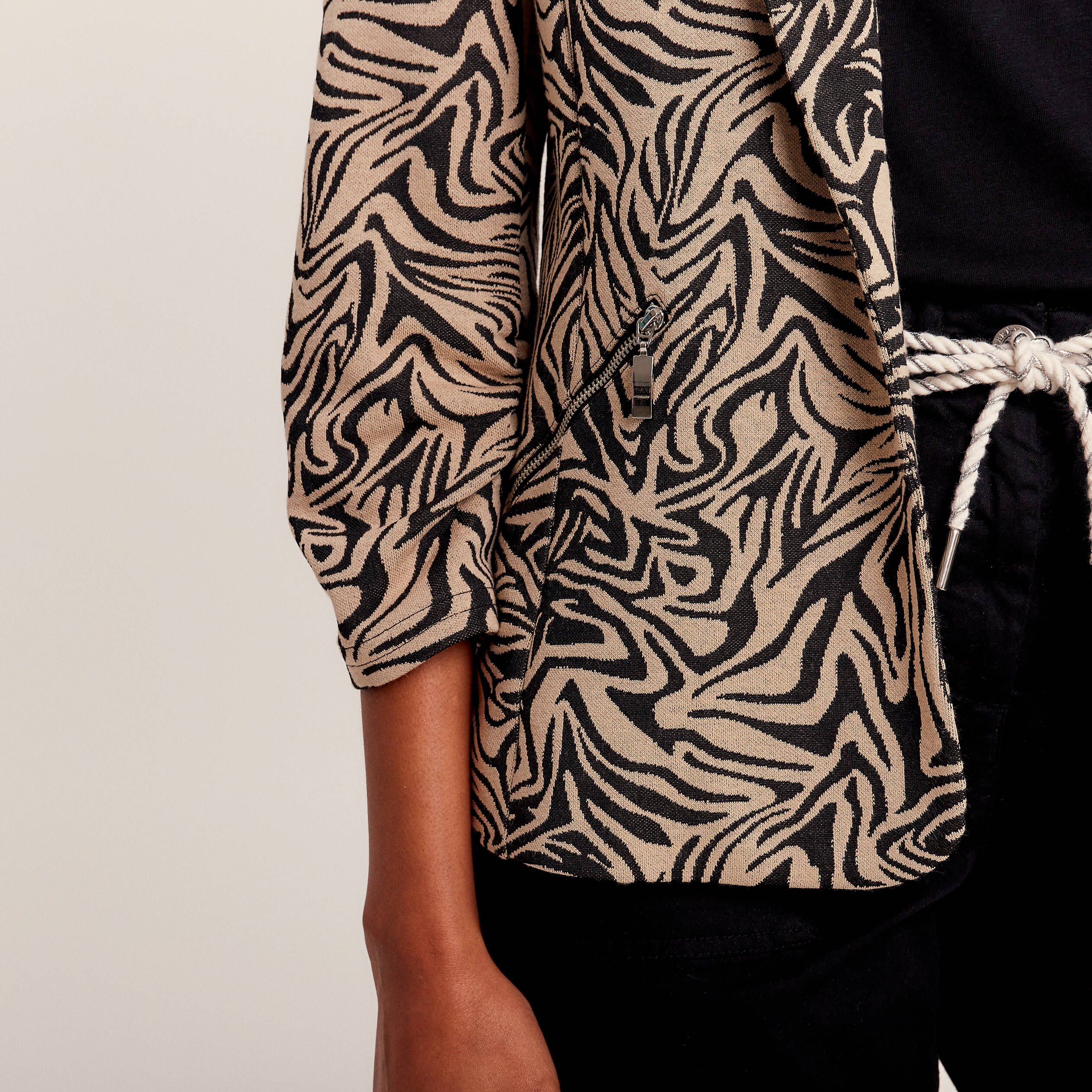 veste droite manches 34 noir femme Veste droite manches 3/4 noir femme