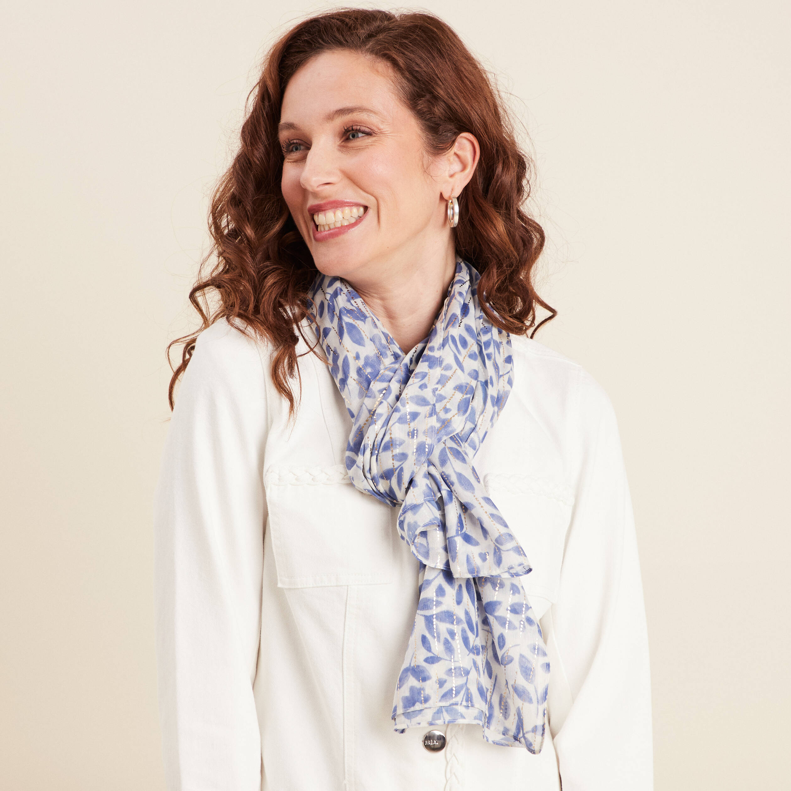 foulard bleu ciel femme Foulard bleu ciel femme