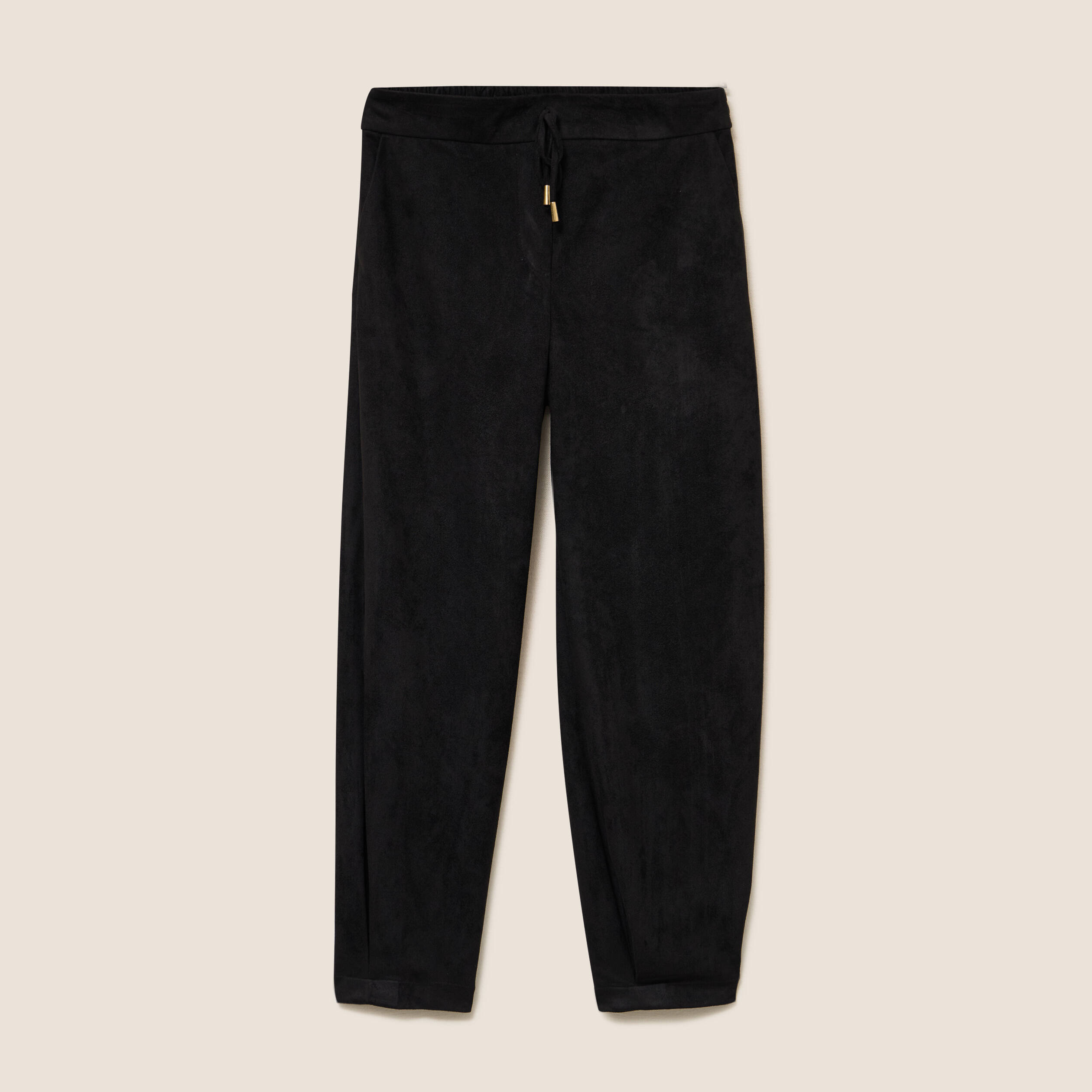 Pantalon barrel noir femme