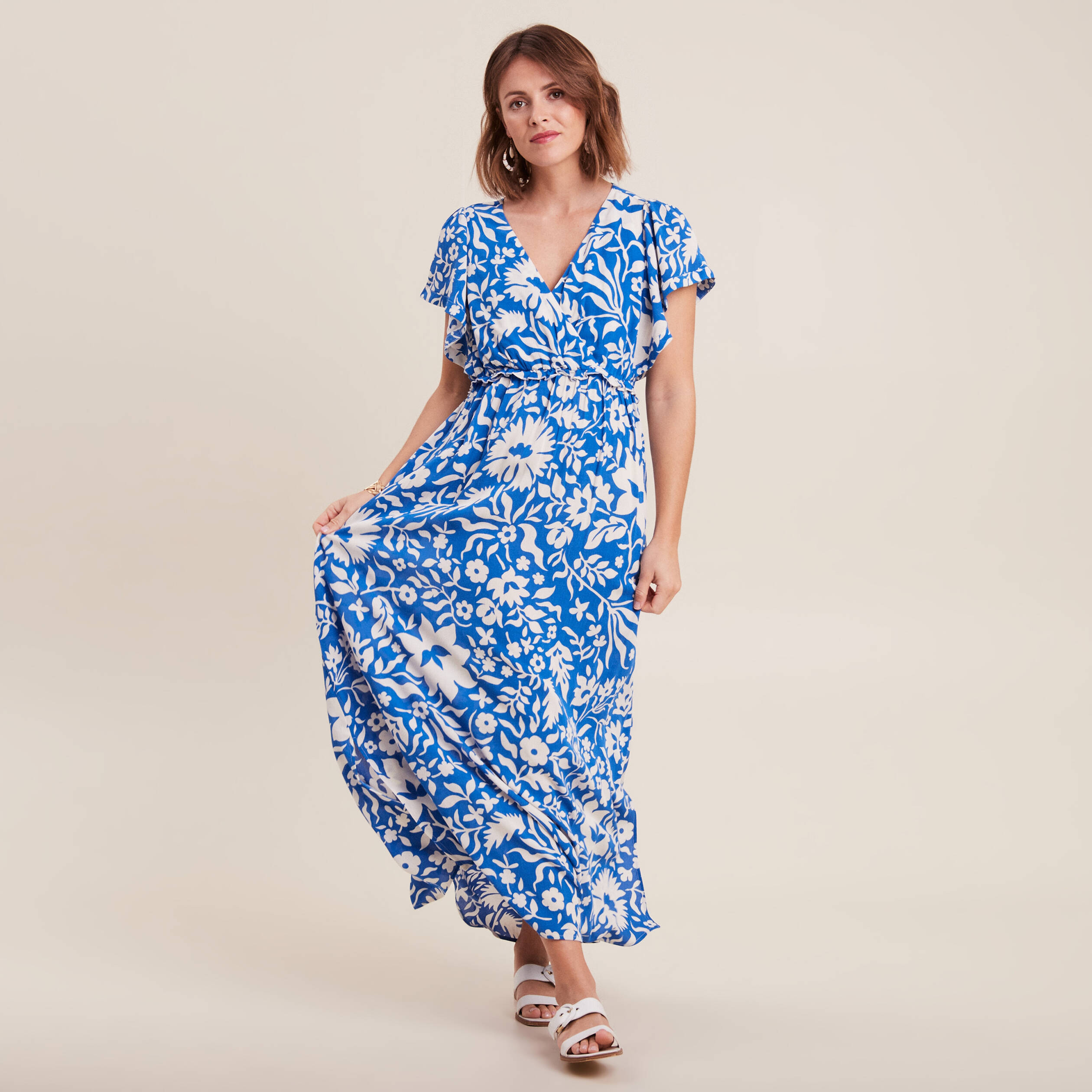 robe longue droite bleu electrique femme Robe longue droite bleu electrique femme
