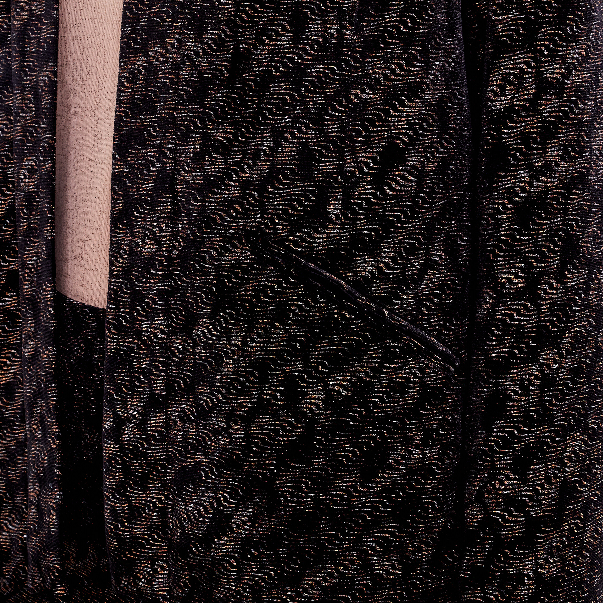 Veste droite velours noir femme