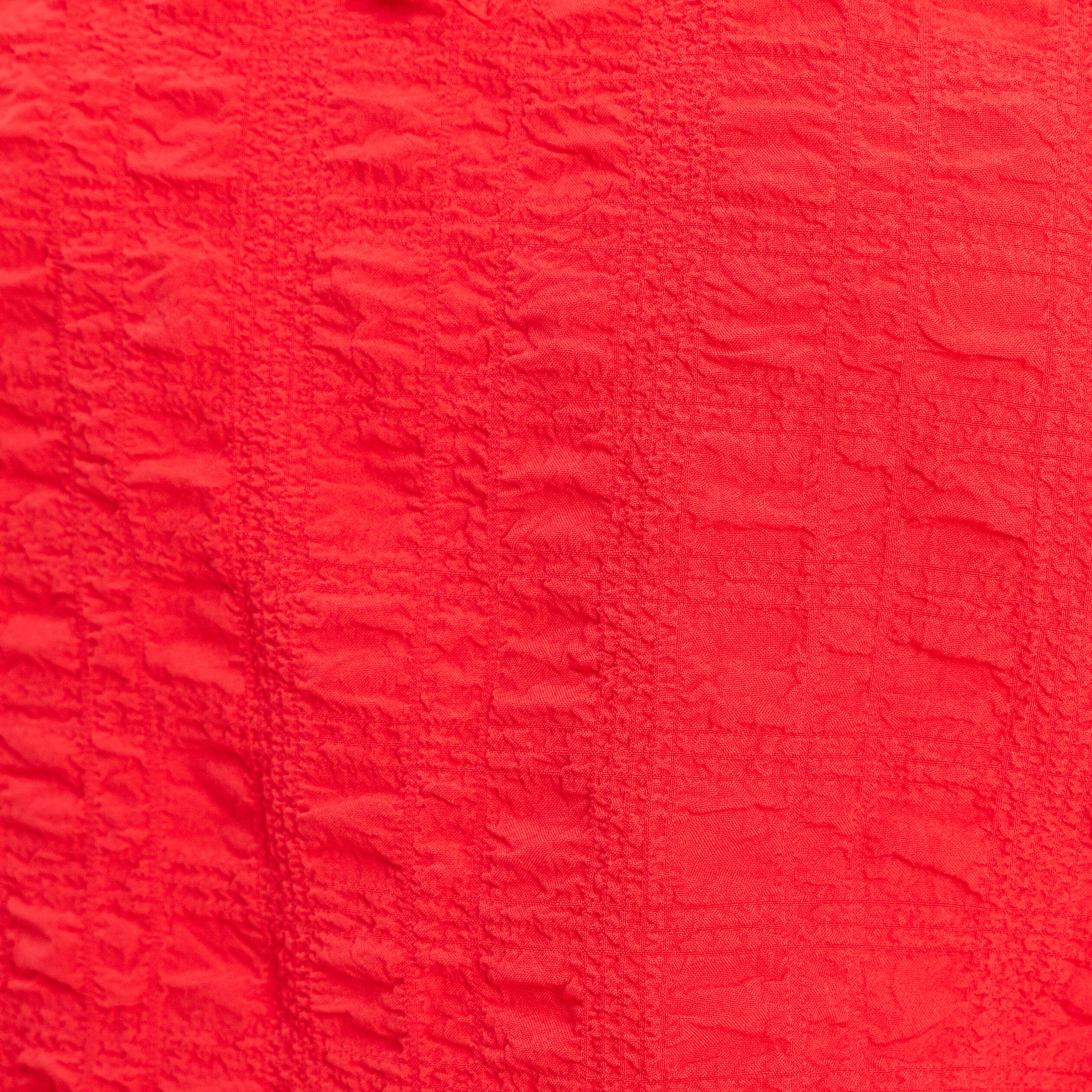 Blouse col v manches courtes fluide rouge femme