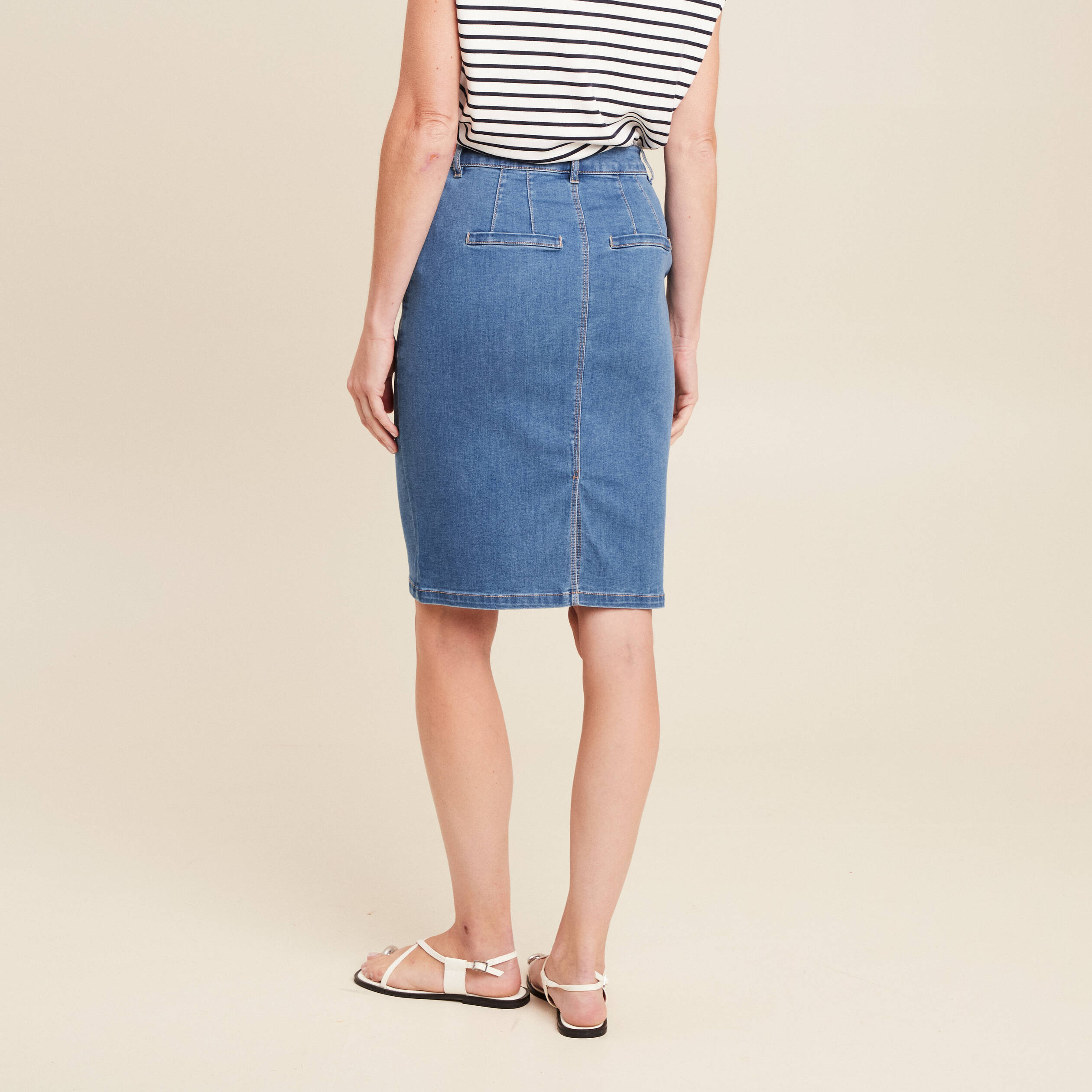 Jupe Tulipe En Cuir Noir Froncé En Agneau Taille M Longueur Genou