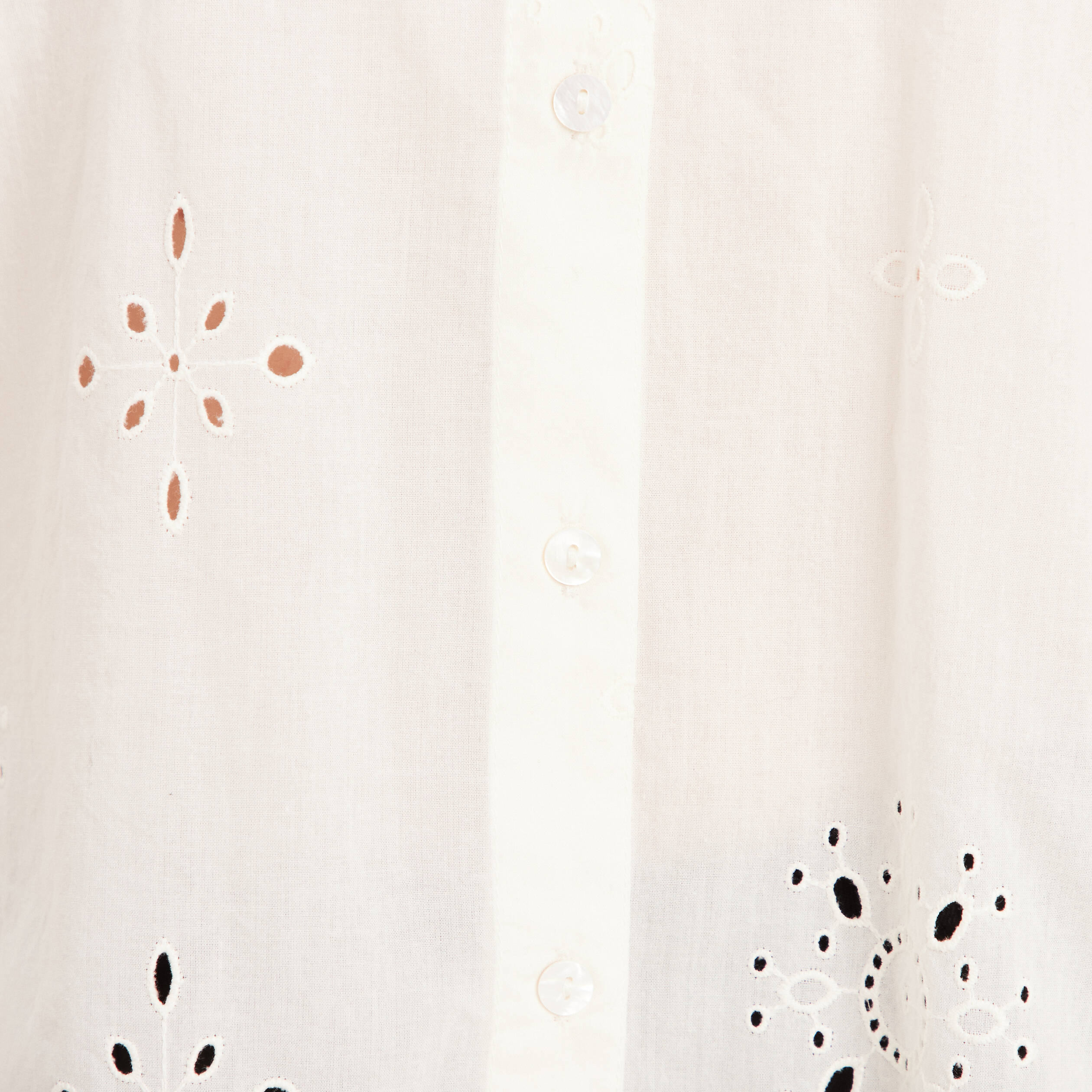Chemise manches longues ecru femme