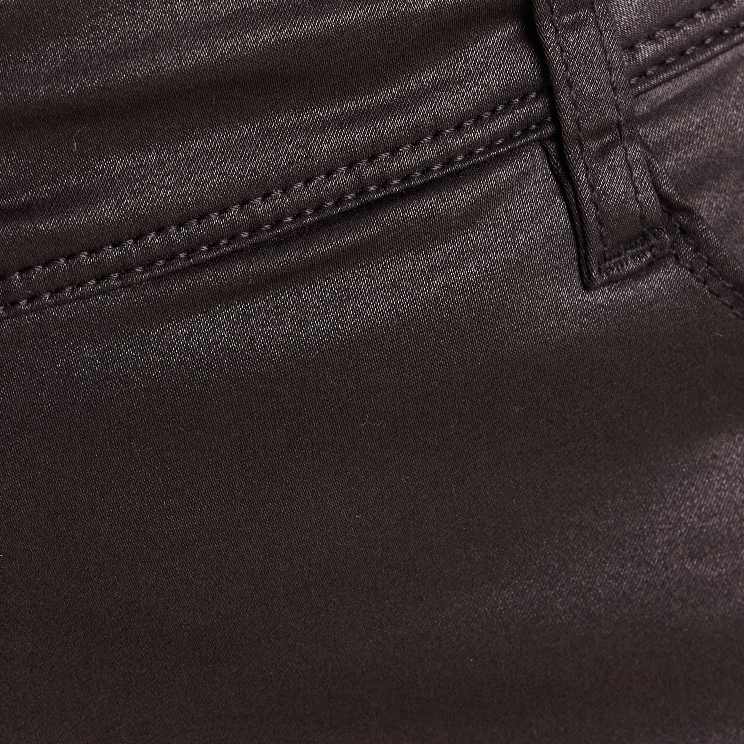Pantalon enduit noir femme