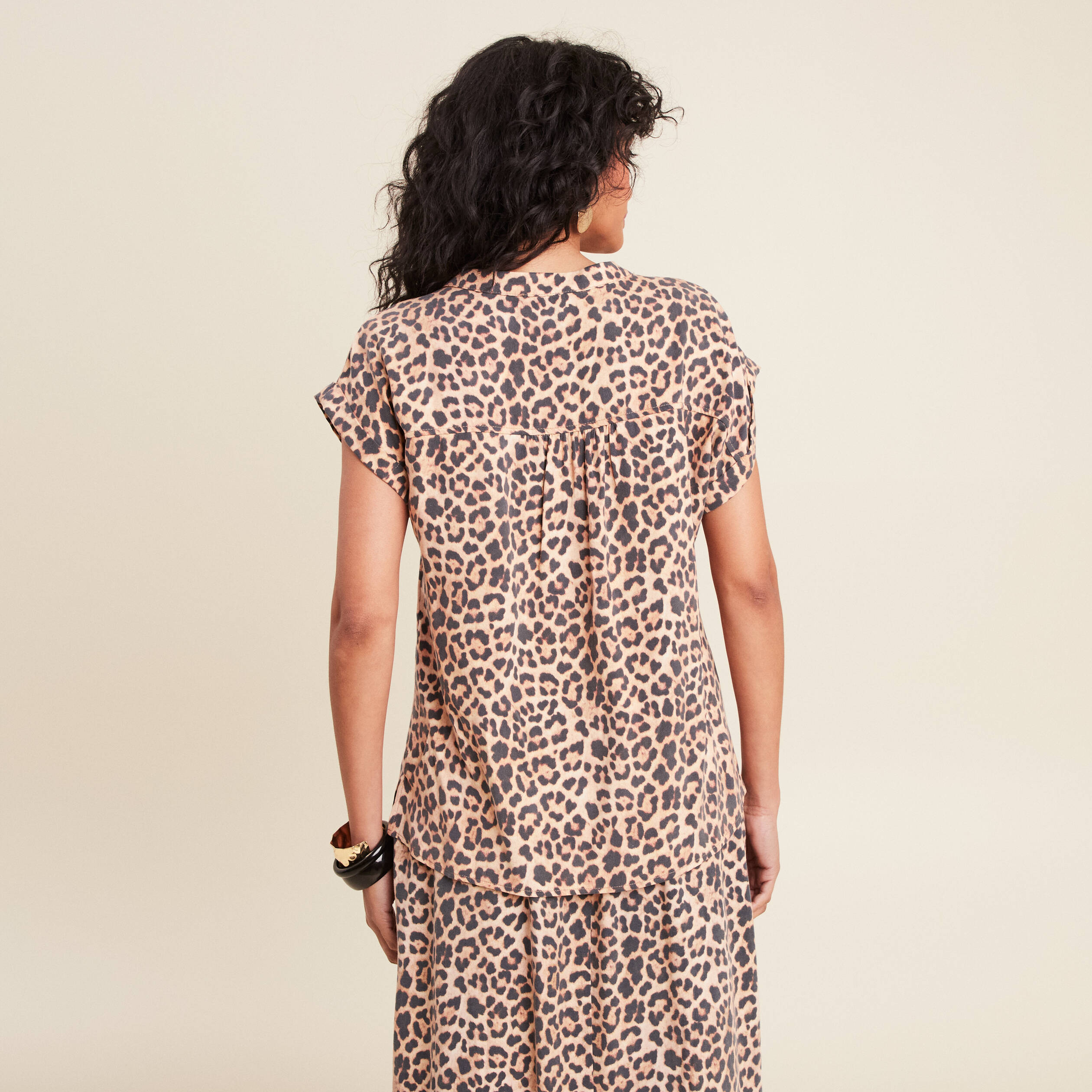 blouse manches courtes sable femme Blouse manches courtes sable femme