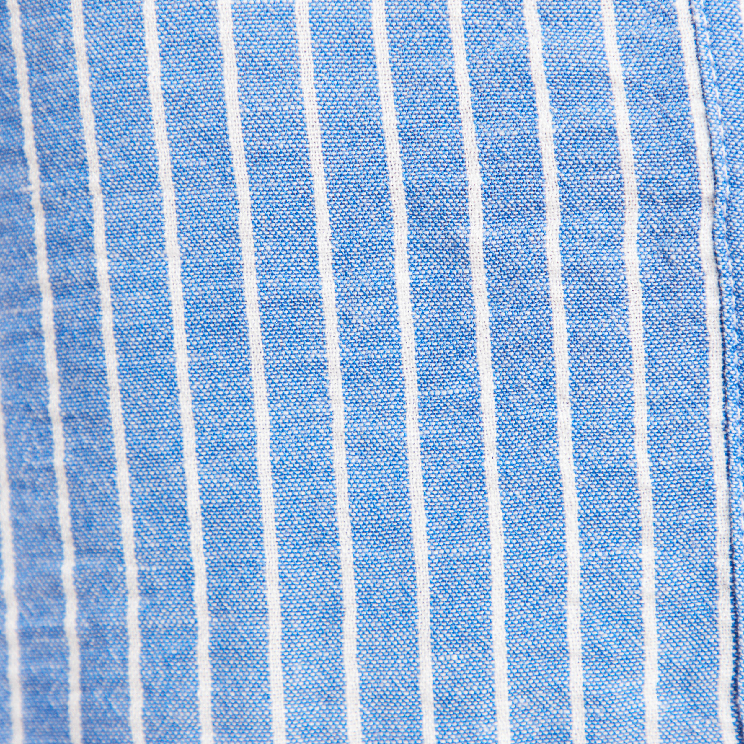 Chemise droite courte manches courtes bleu clair femme