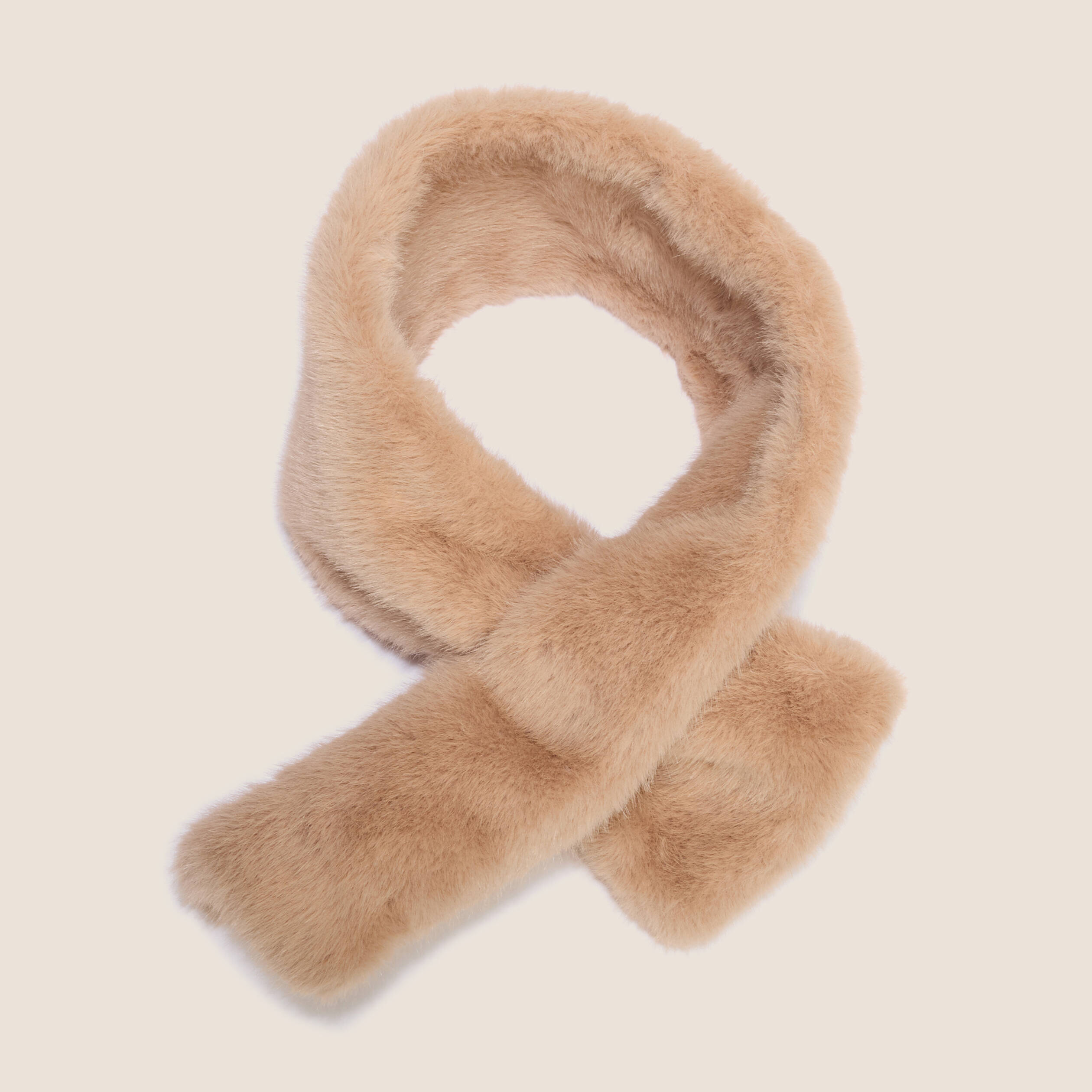 &Eacute;charpe en fausse fourrure sable femme