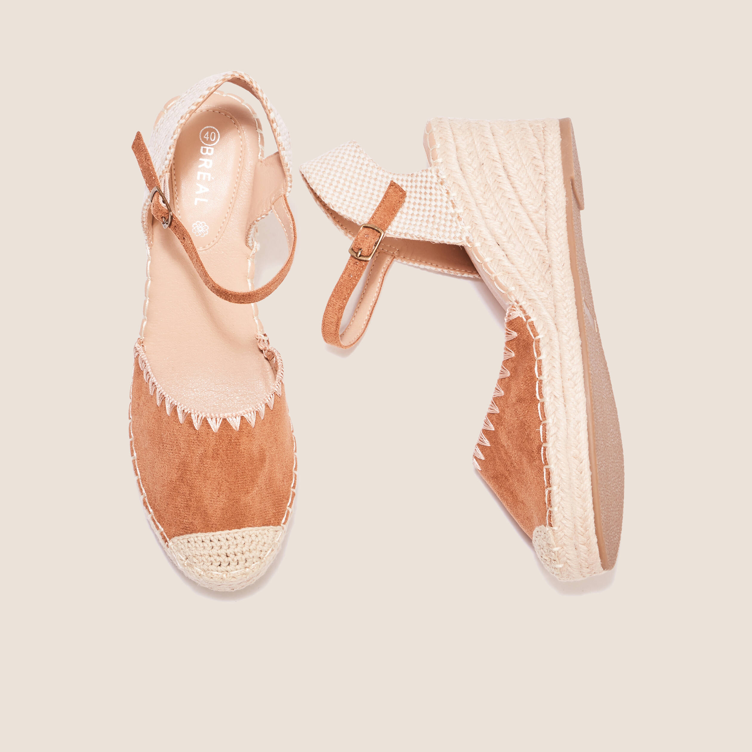 espadrilles compensees marron femme Espadrilles compensées marron femme