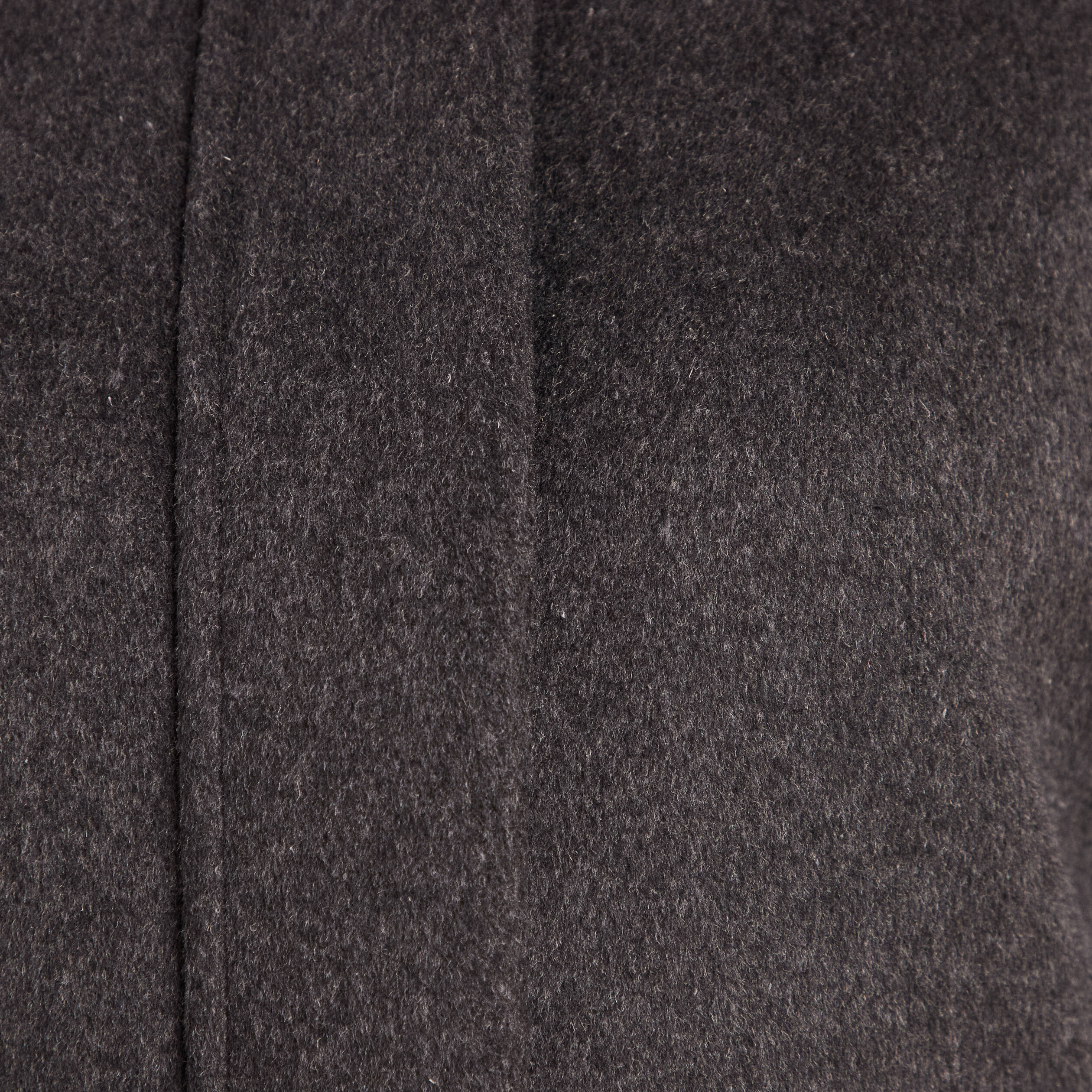 Manteau col montant doubl&eacute; gris fonc&eacute; femme