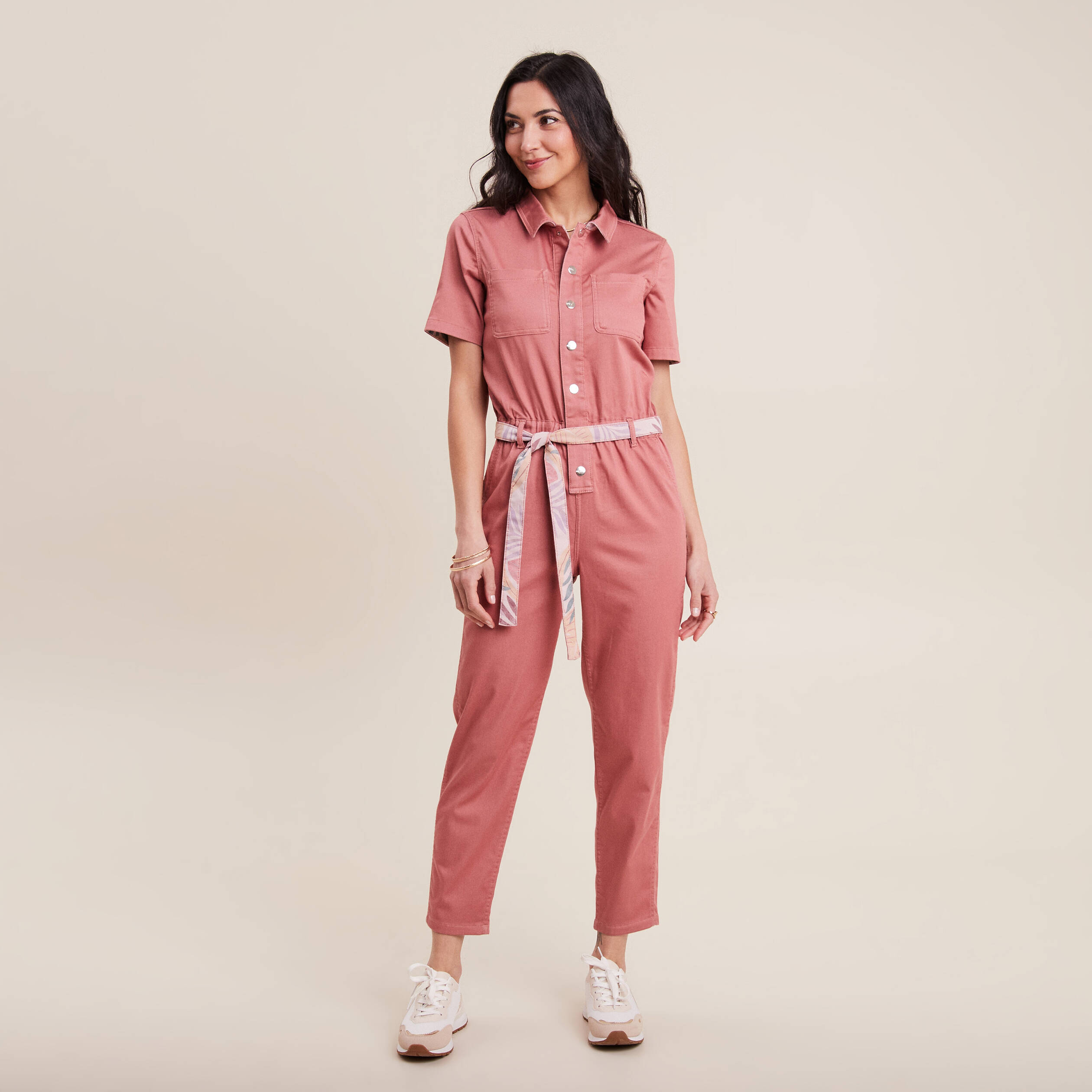 combinaison pantalon reversible orange corail femme Combinaison pantalon réversible orange corail femme