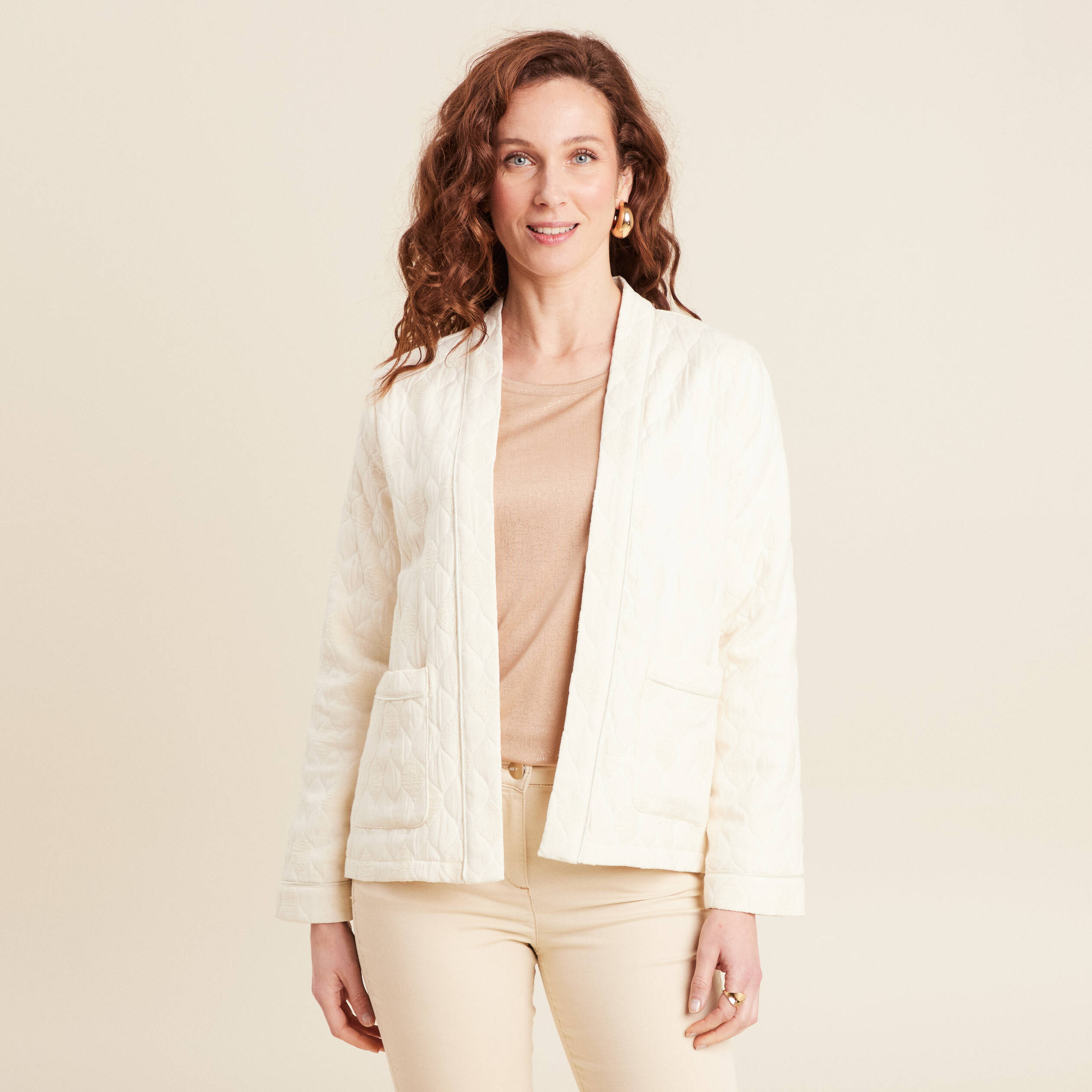 veste matelassee ecru femme Veste matelassée ecru femme