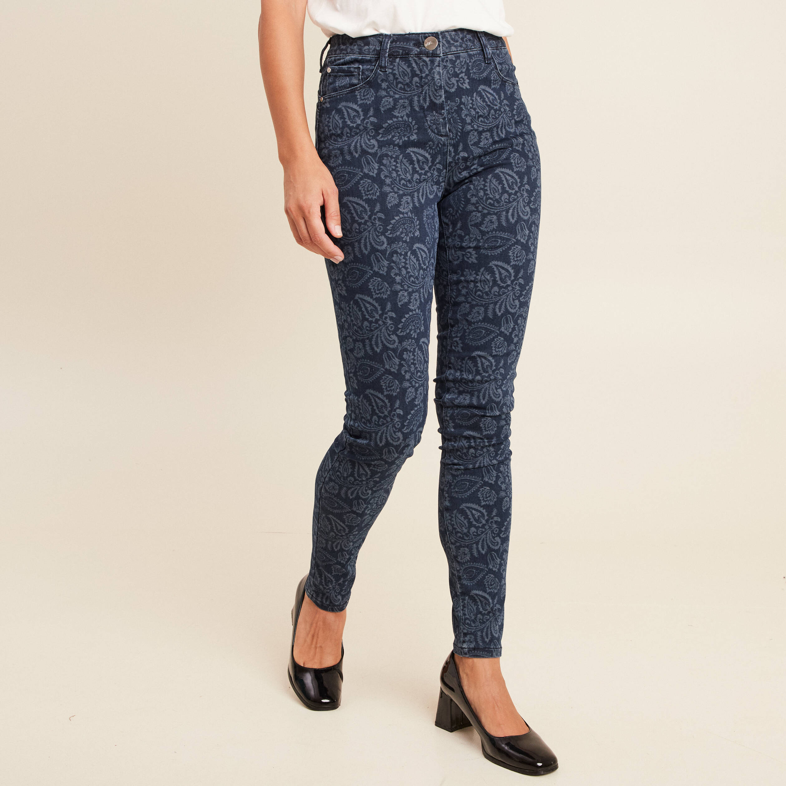 jean magique ajuste taille standard bleu femme Jean magique ajusté taille standard bleu femme