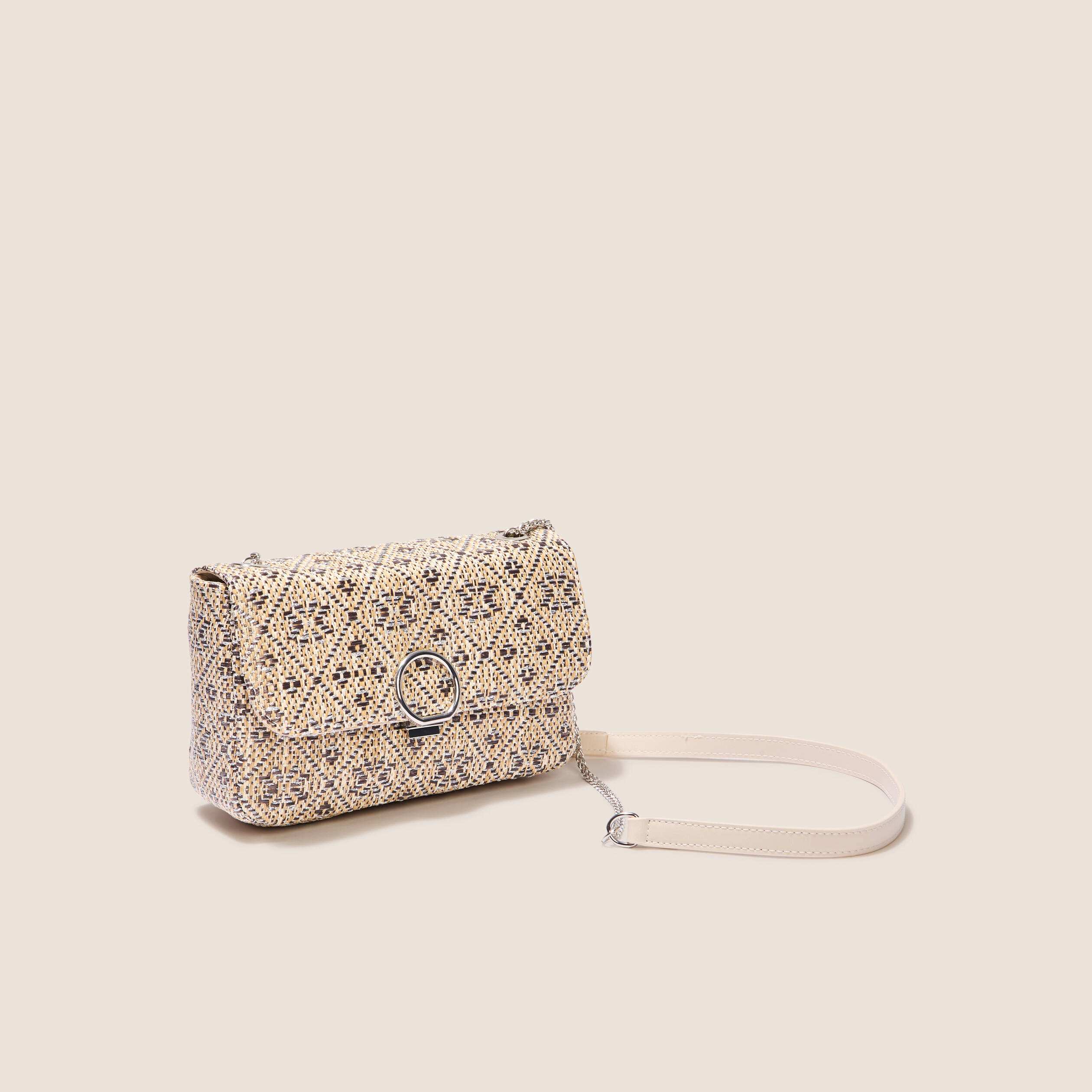 sac tresse raphia couleur argent femme Sac tressé raphia couleur argent femme