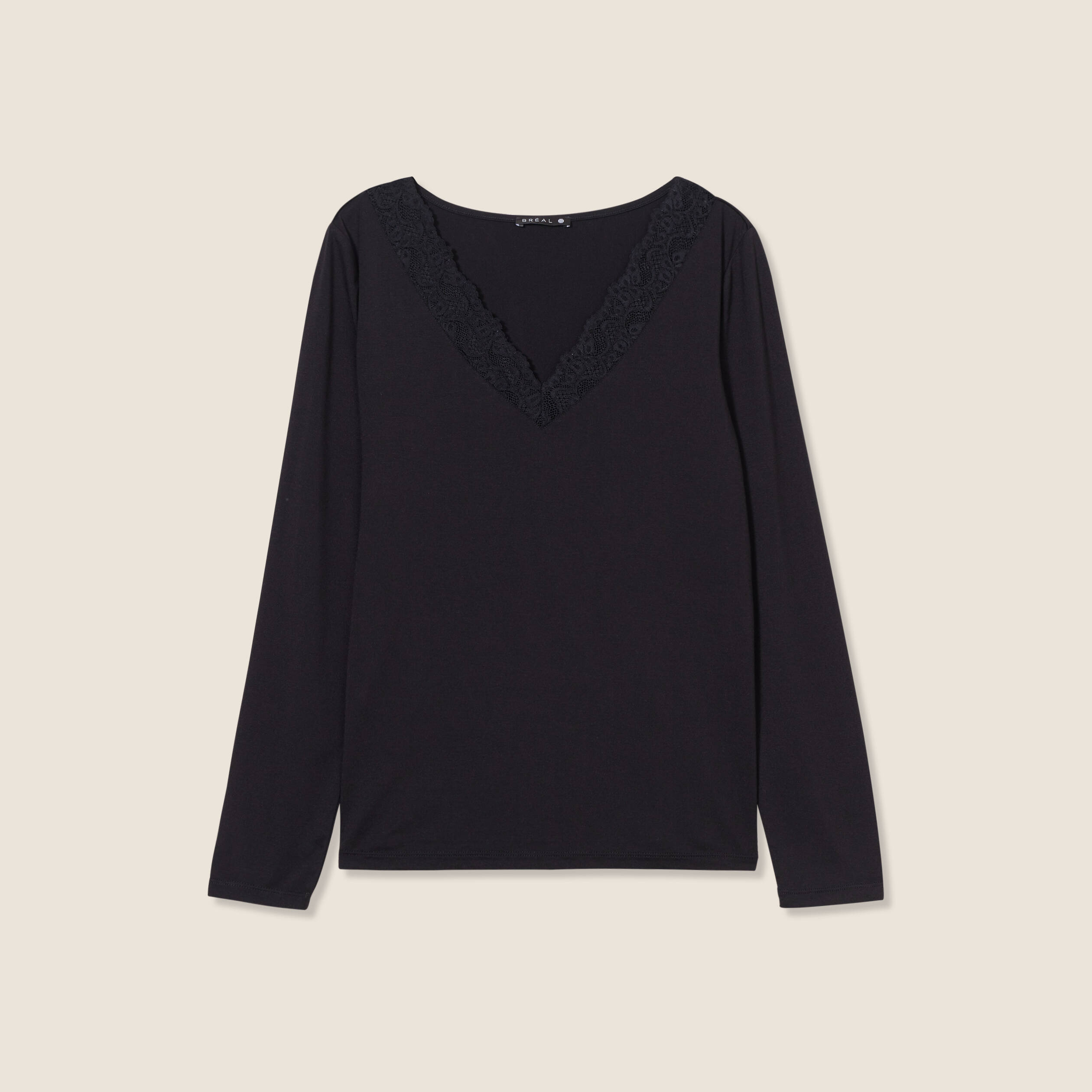 t shirt thermo douceur manches longues noir femme T-shirt thermo-douceur manches longues noir femme