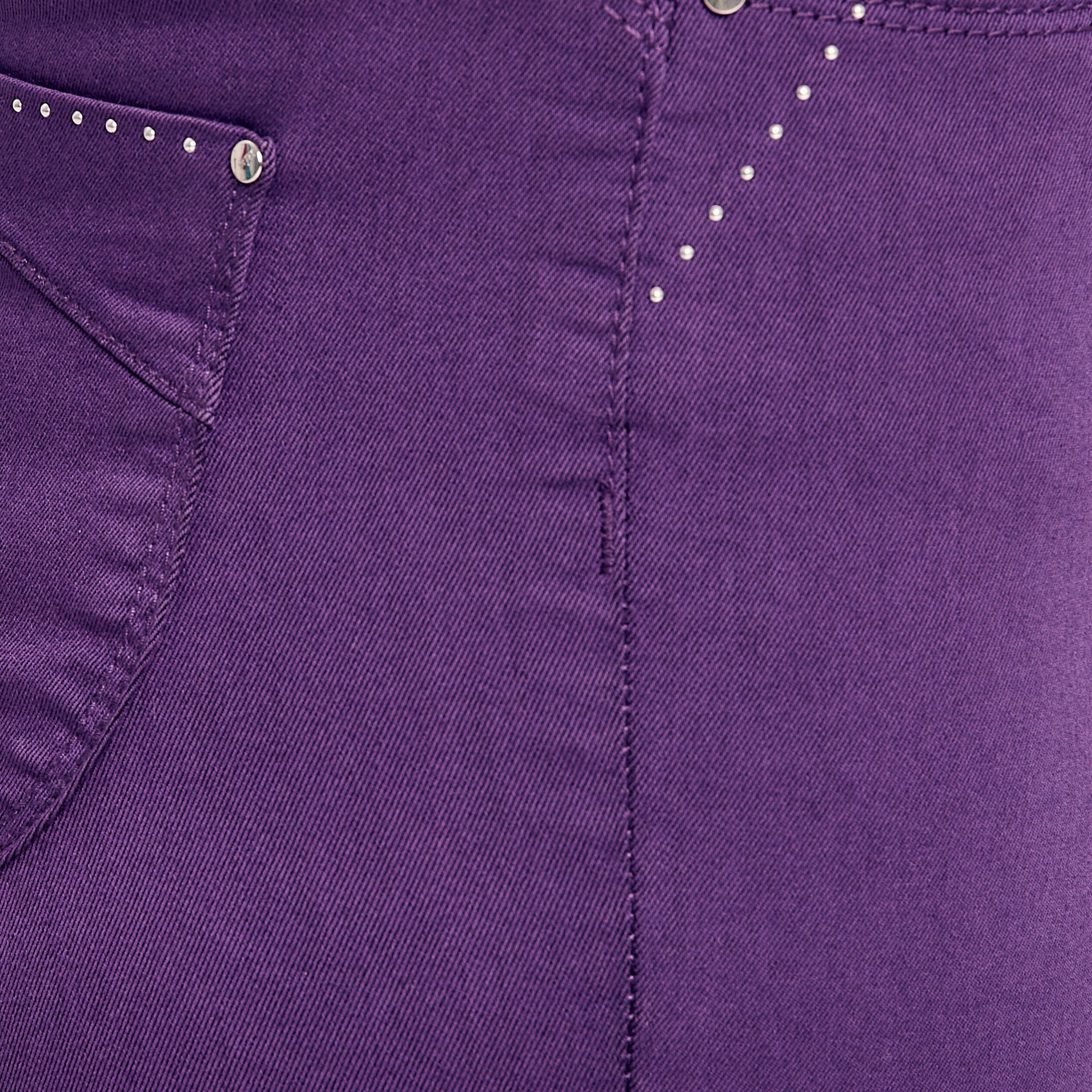 pantacourt droit taille haute violet fonce femme Pantacourt droit taille haute violet foncé femme