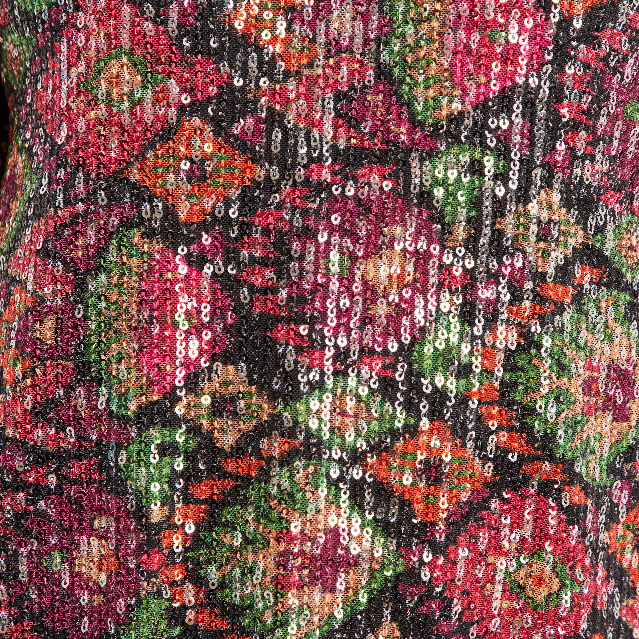 Robe évasée sequins multicolore femme