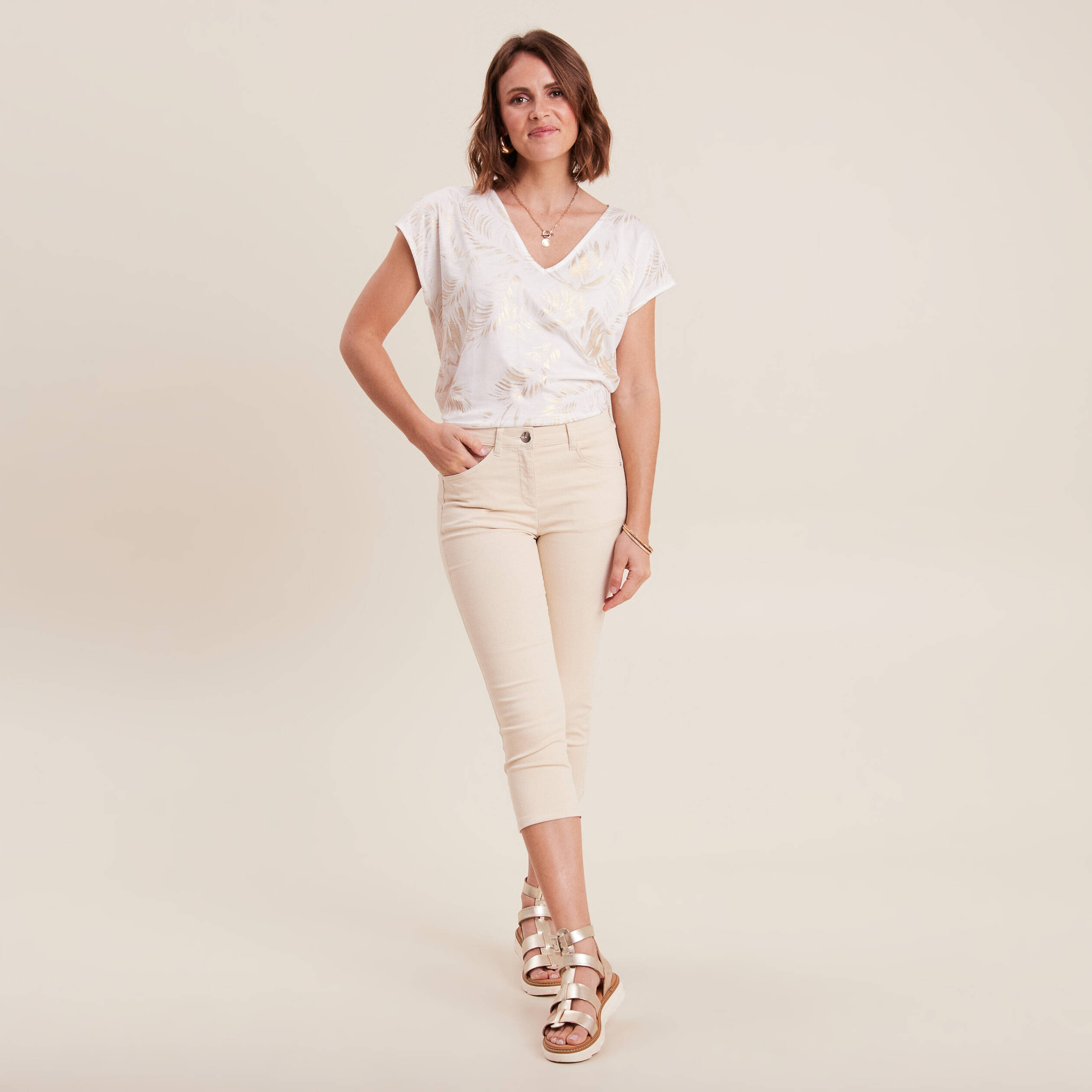 t shirt manches courtes blanc femme T-shirt manches courtes blanc femme