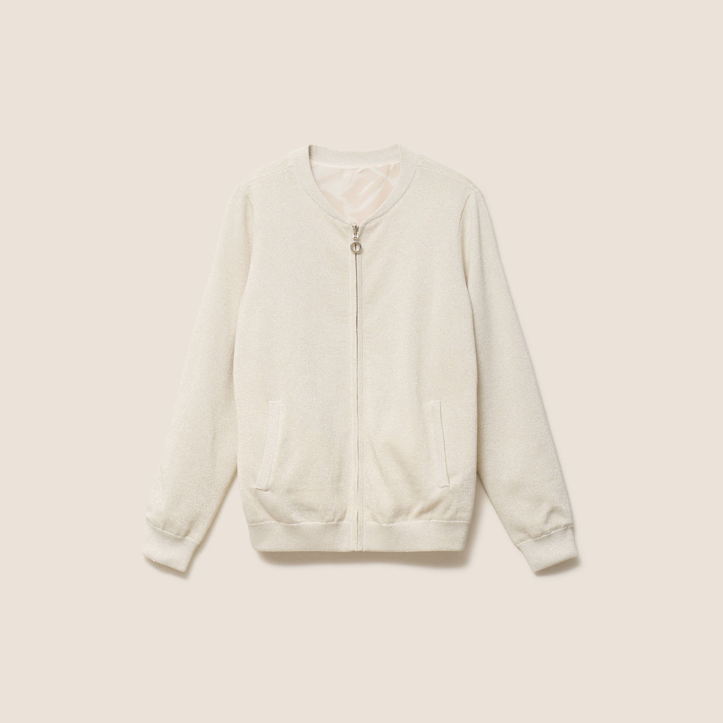 Gilet r&eacute;versible esprit bomber blanc femme