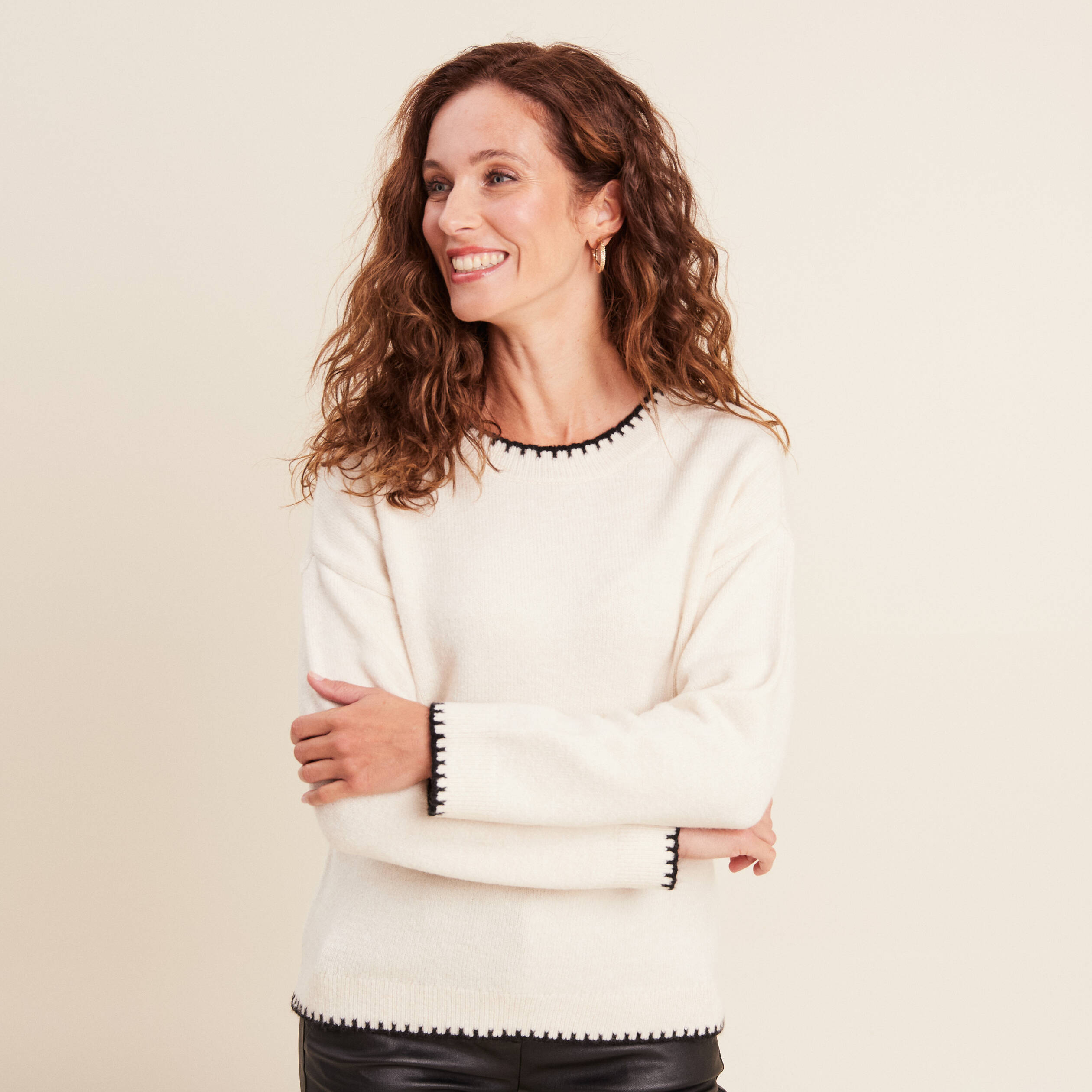 pull manches longues ecru femme Pull manches longues ecru femme