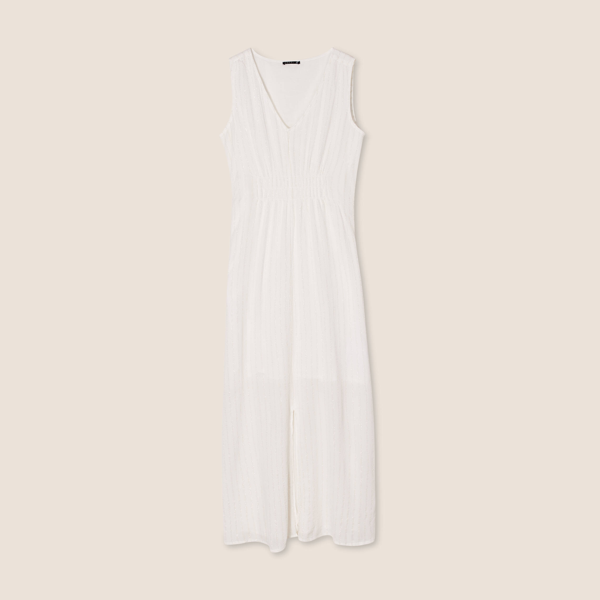 robe longue evasee ecru femme Robe longue évasée ecru femme