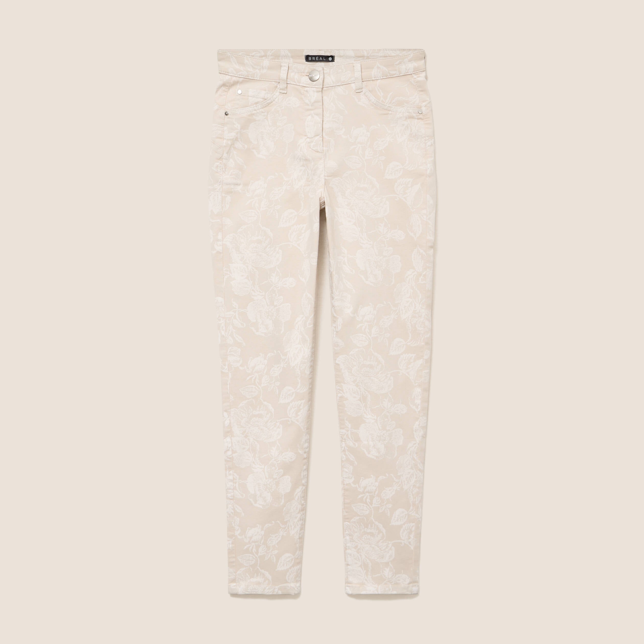 Pantalon magique Le L&eacute;ger coupe ajust&eacute;e beige femme