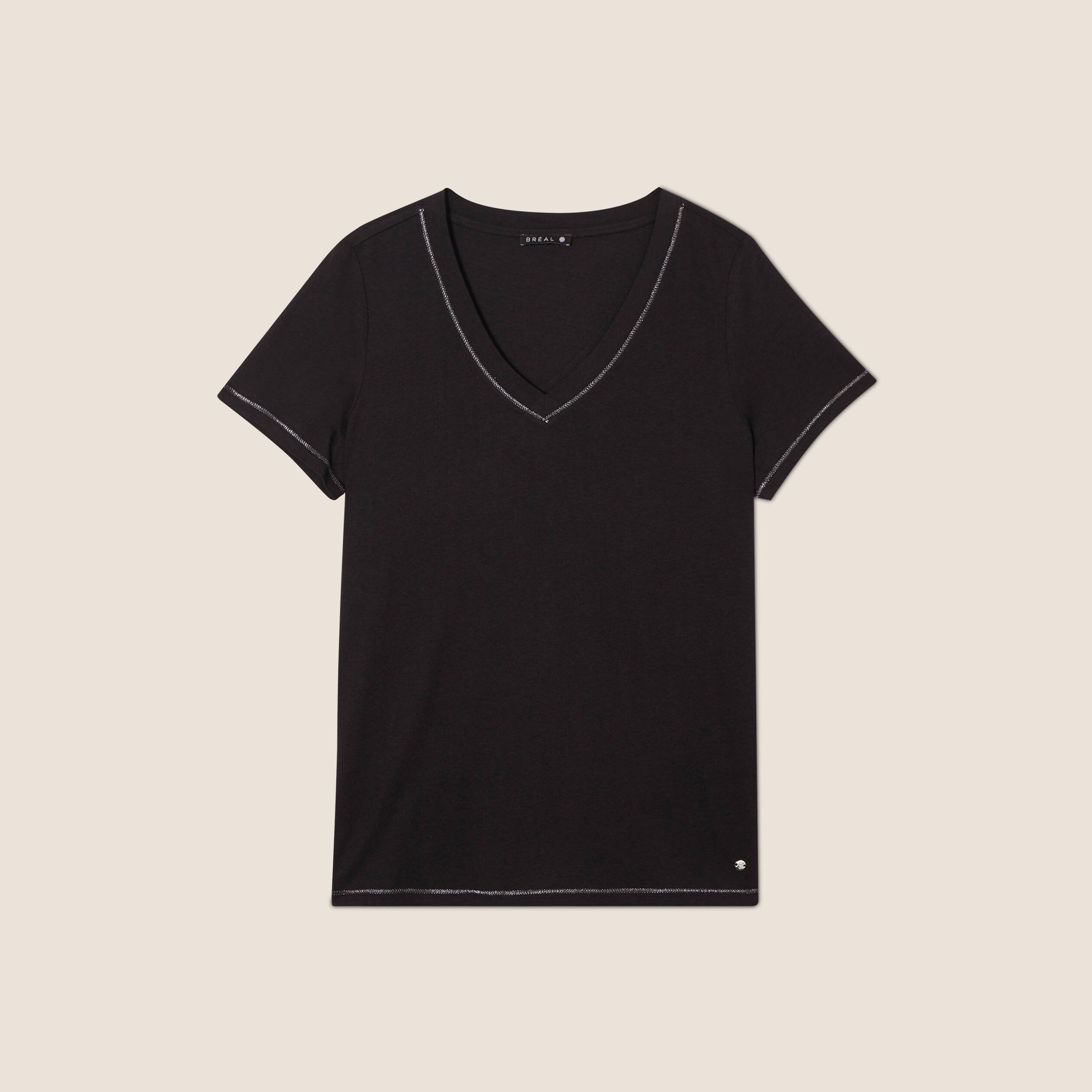 t shirt manches courtes noir femme T-shirt manches courtes noir femme