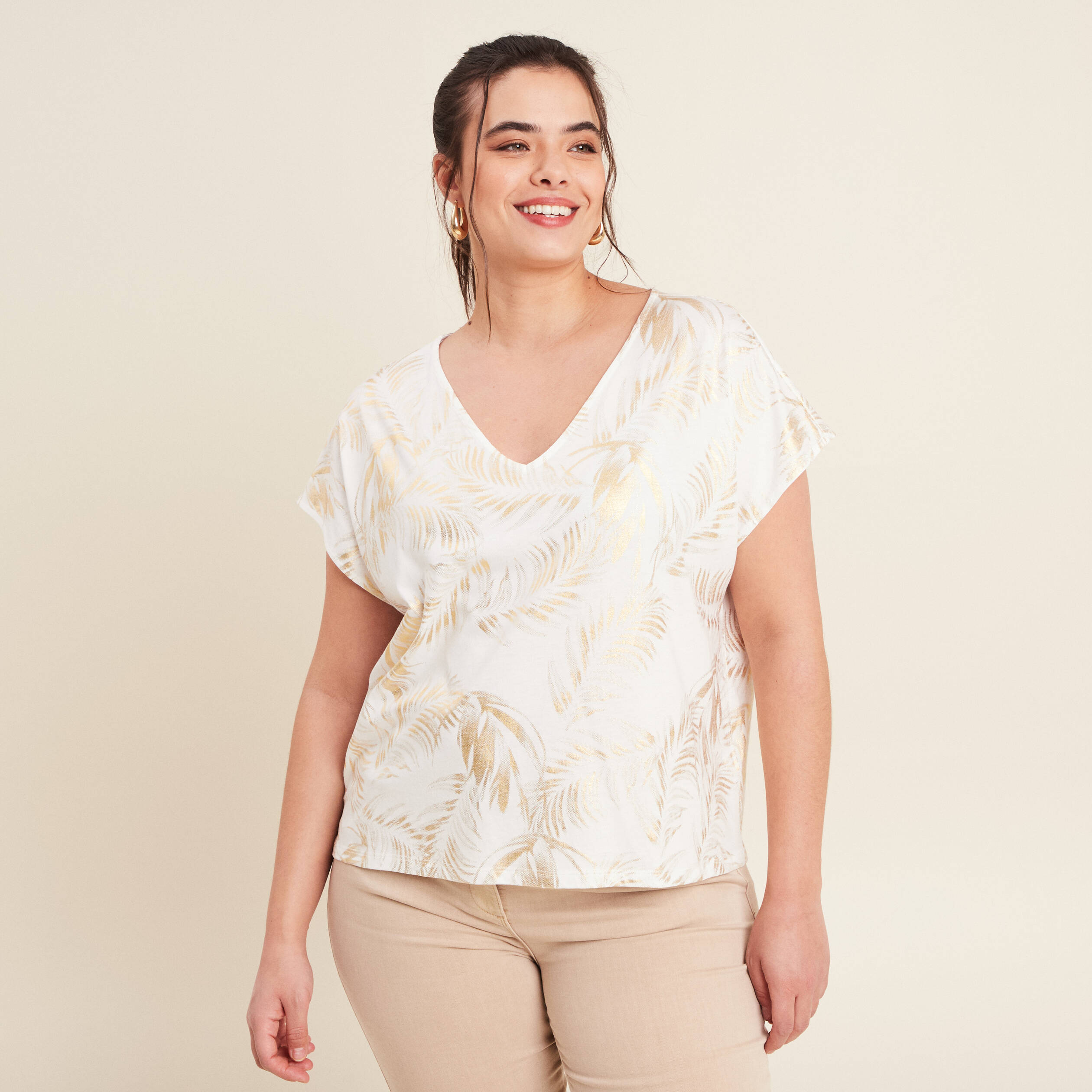 t shirt manches courtes blanc femme T-shirt manches courtes blanc femme