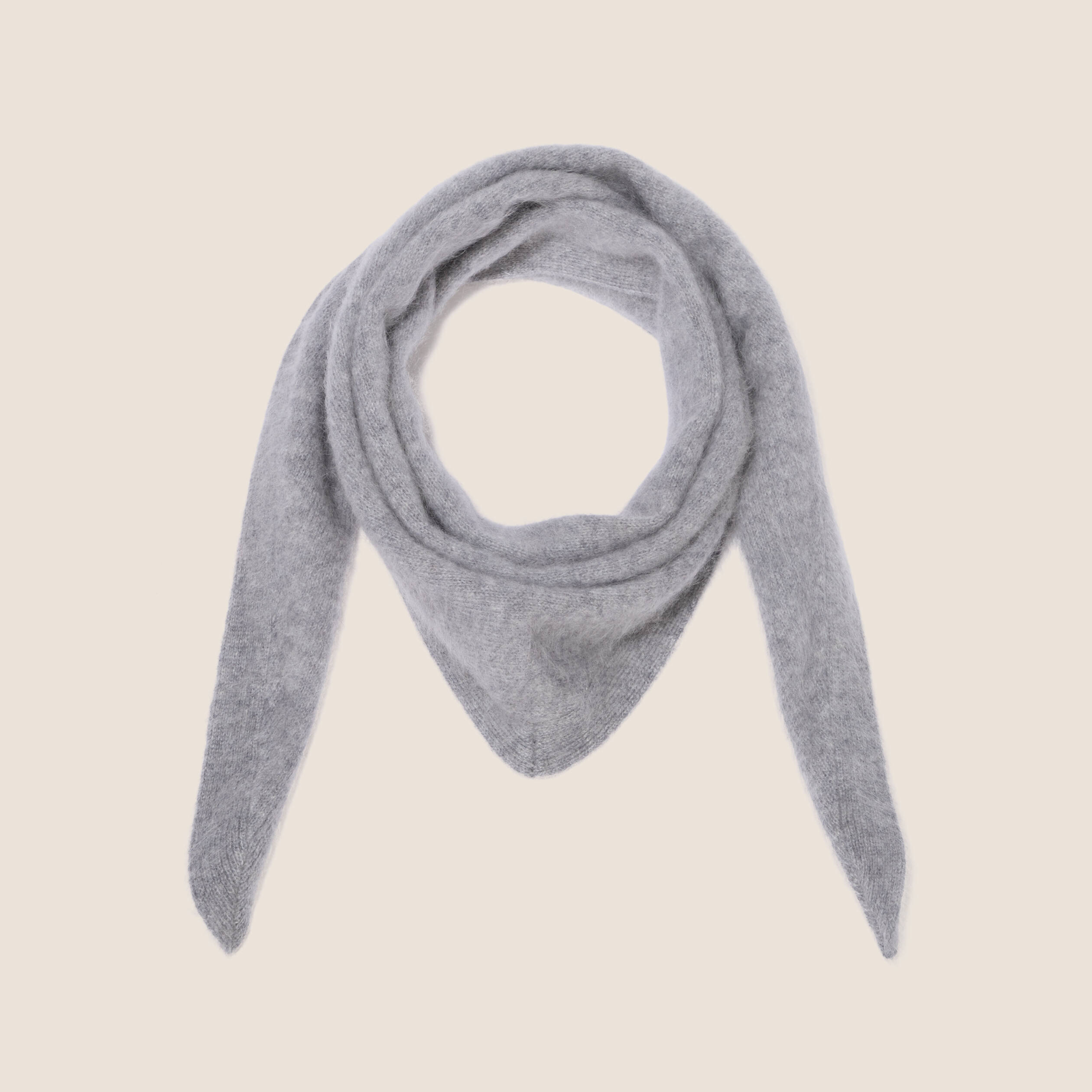 &Eacute;charpe en cachemire gris clair femme