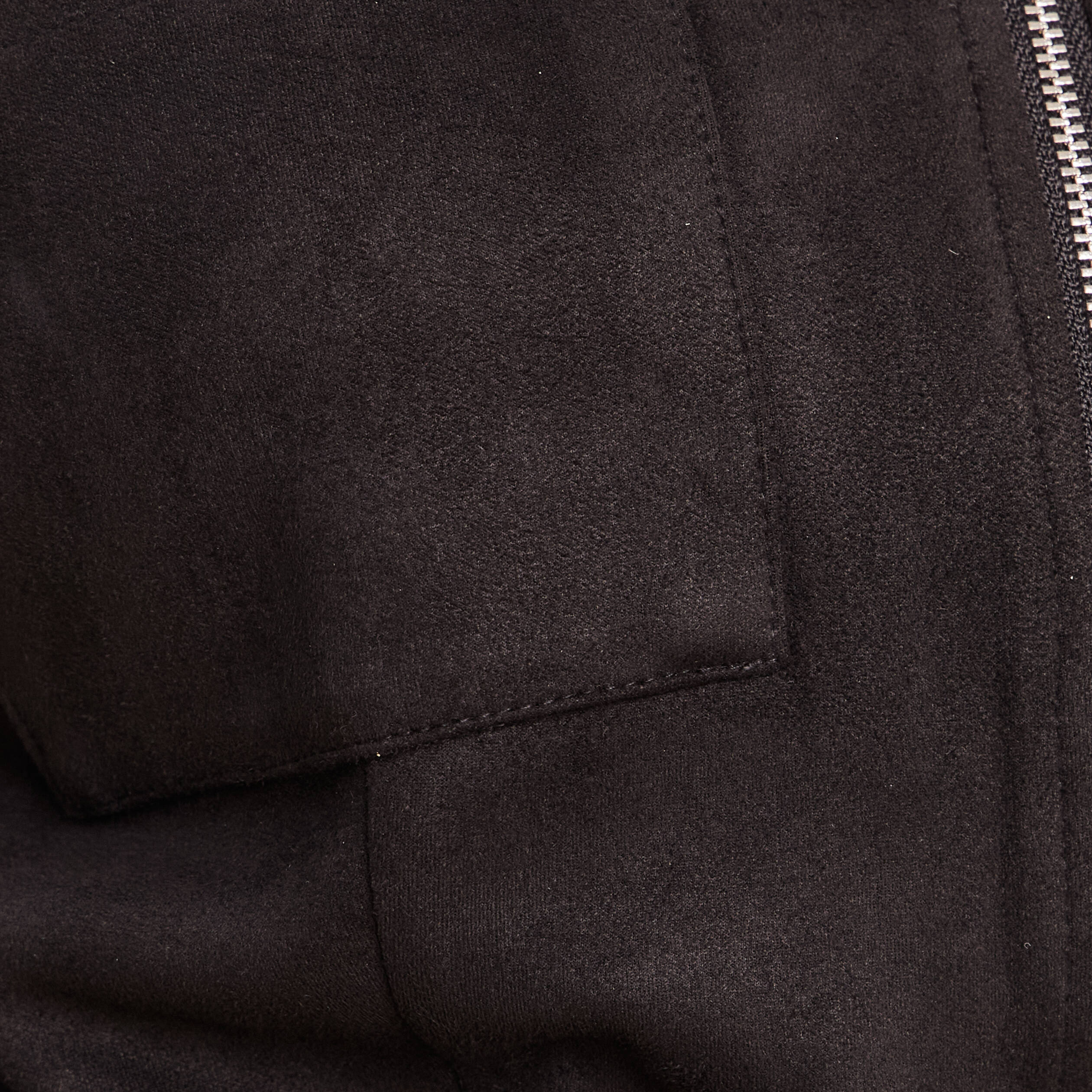 Robe droite courte manches coudes daim noir femme
