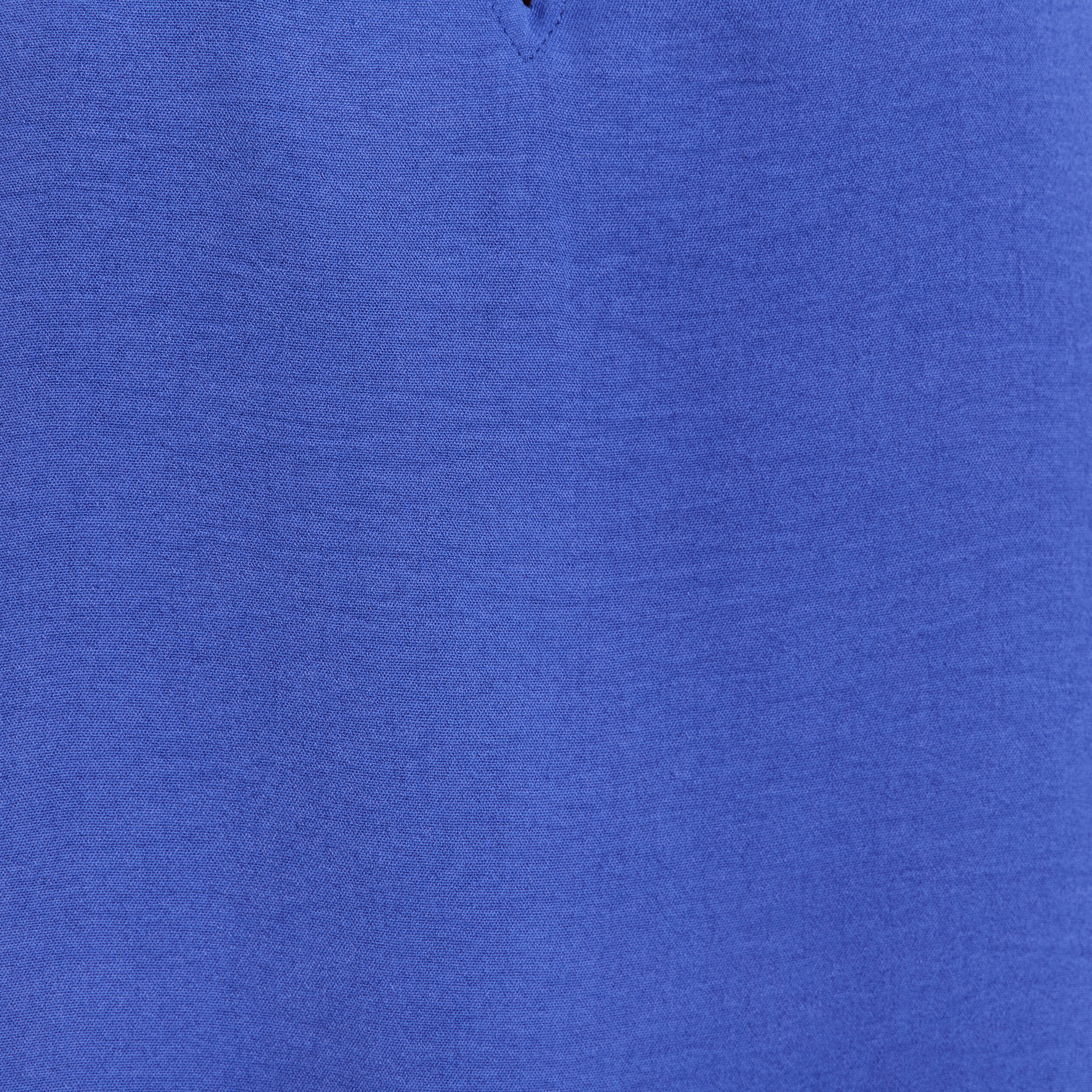 Blouse manches courtes bleu fonc&eacute; femme