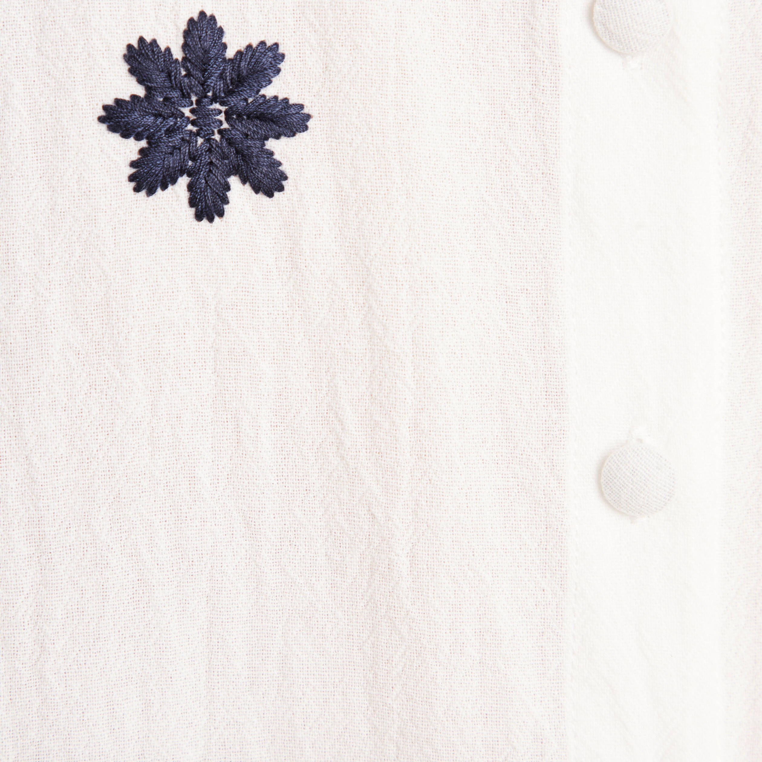 chemise en coton brodee manches longues ecru femme chemise en coton brodée manches longues ecru femme