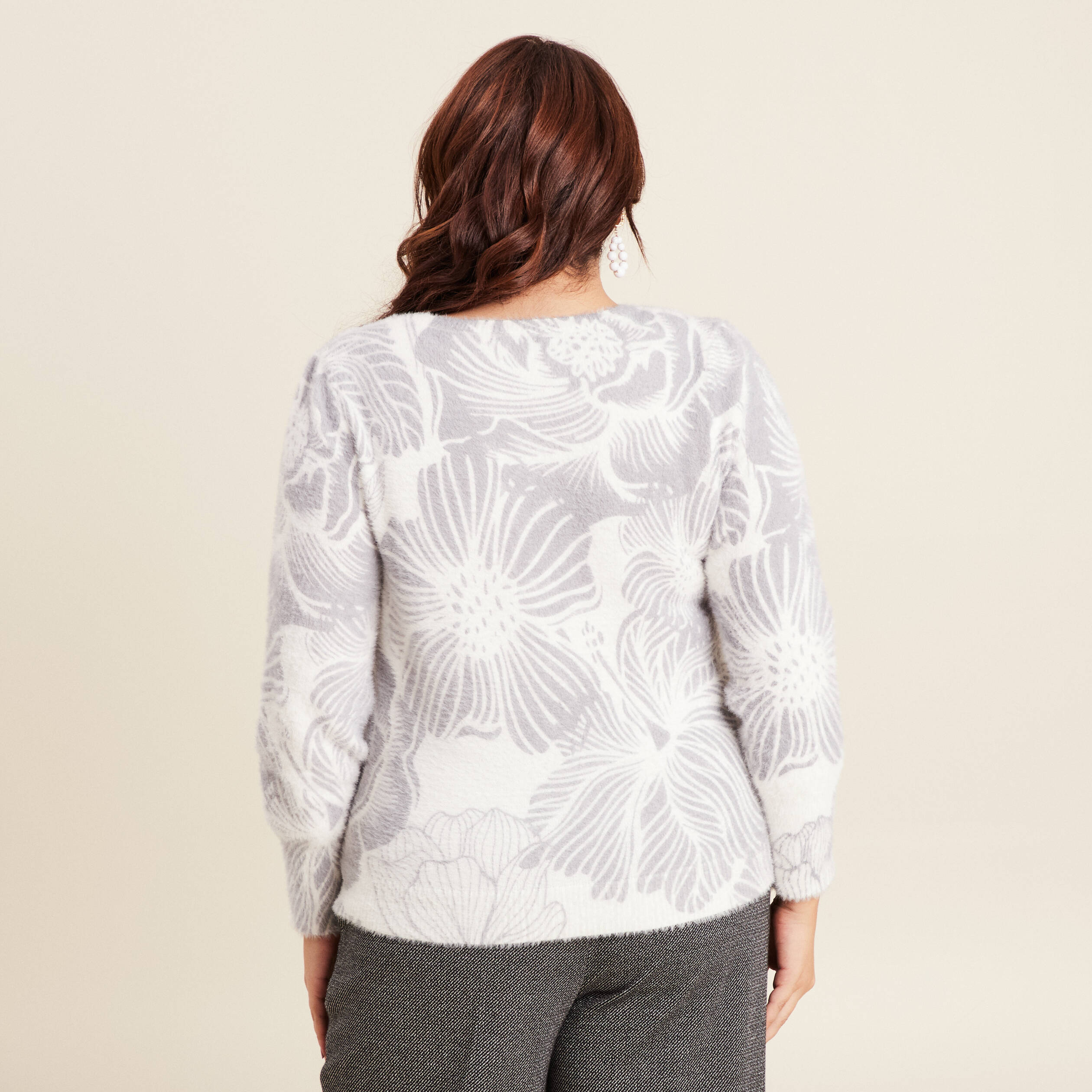pull manches longues gris femme Pull manches longues gris femme
