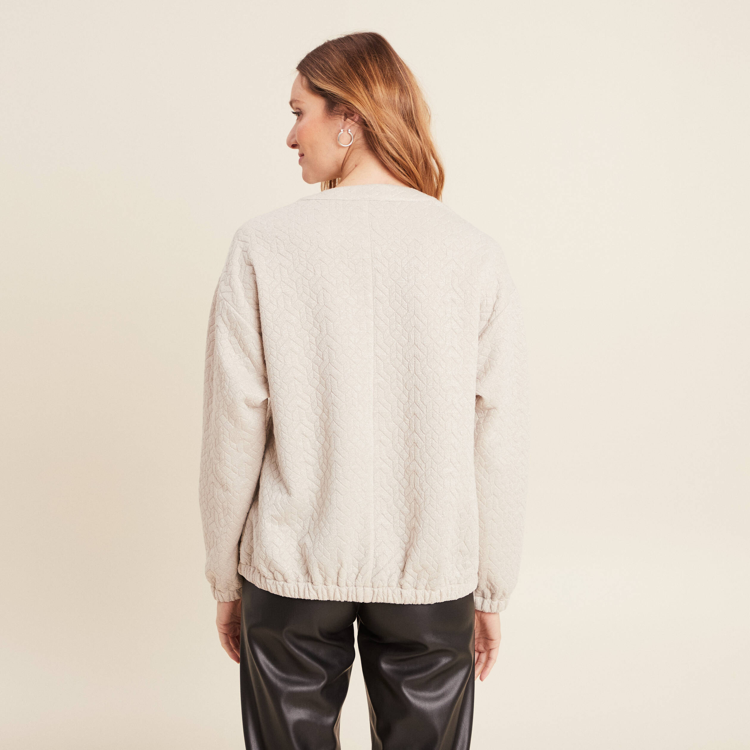 sweat manches longues beige femme Sweat manches longues beige femme