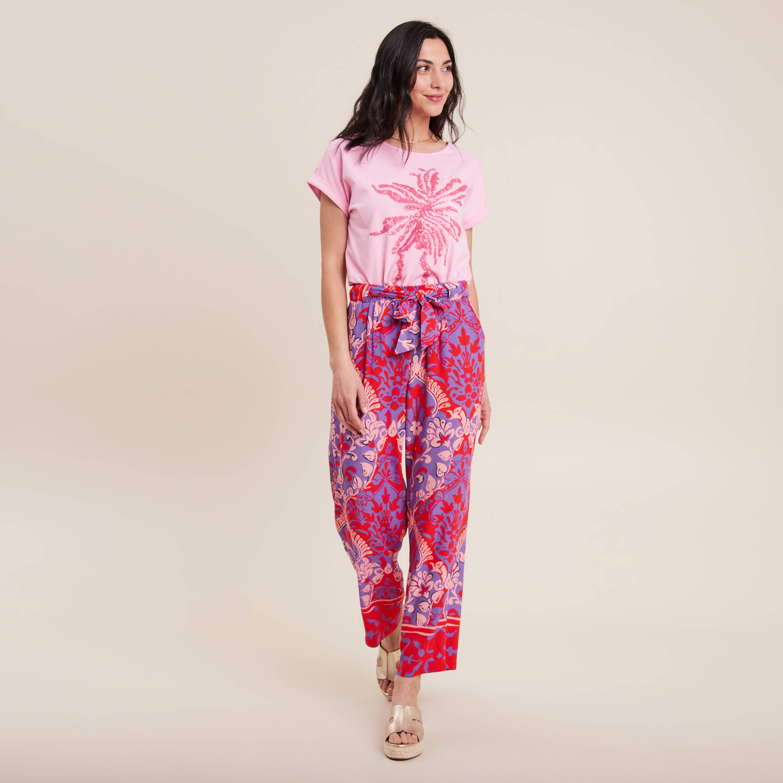 pantalon flou rouge femme Pantalon flou rouge femme