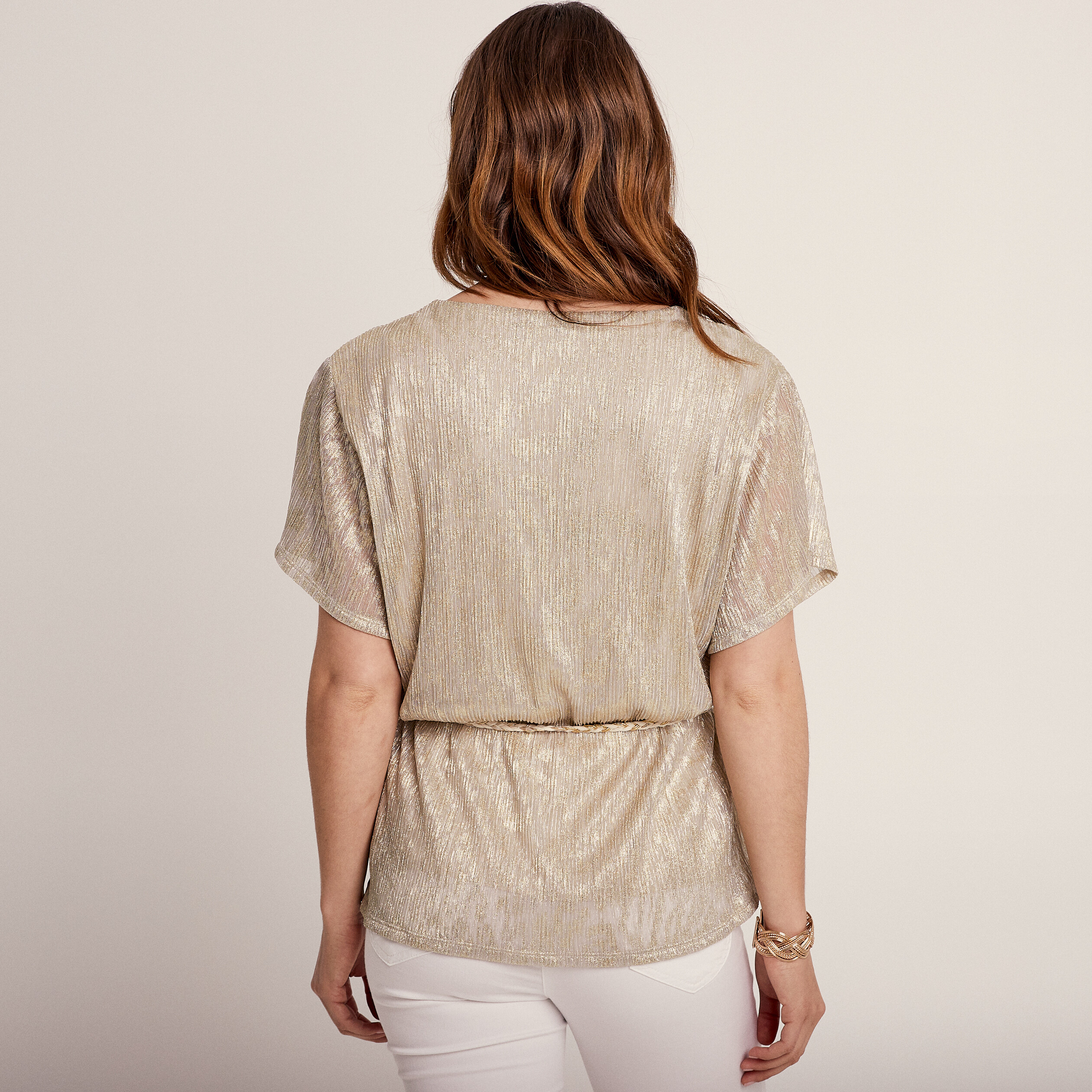 t shirt manches courtes beige femme T-shirt manches courtes beige femme