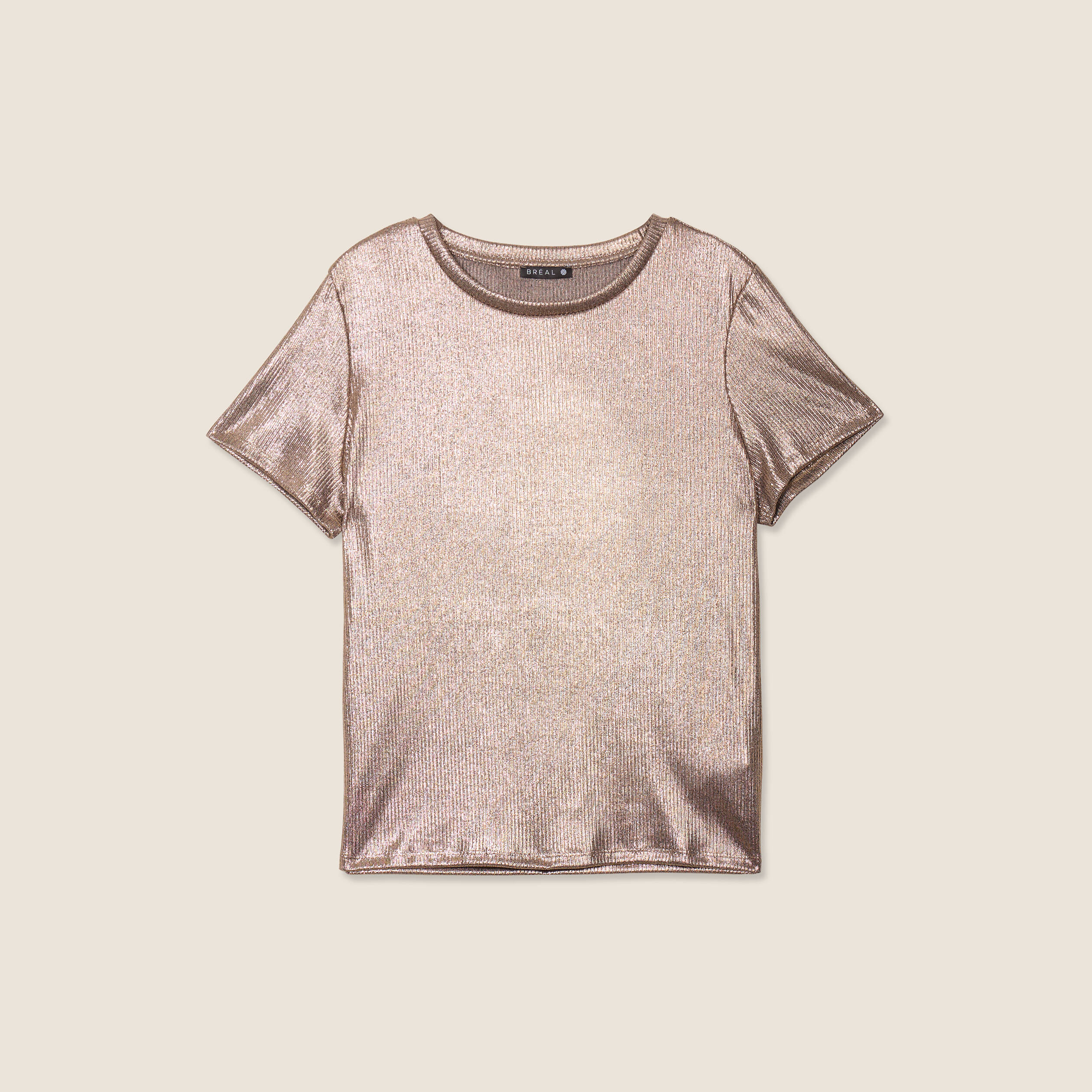 t shirt manches courtes couleur cuivre femme T-shirt manches courtes couleur cuivre femme
