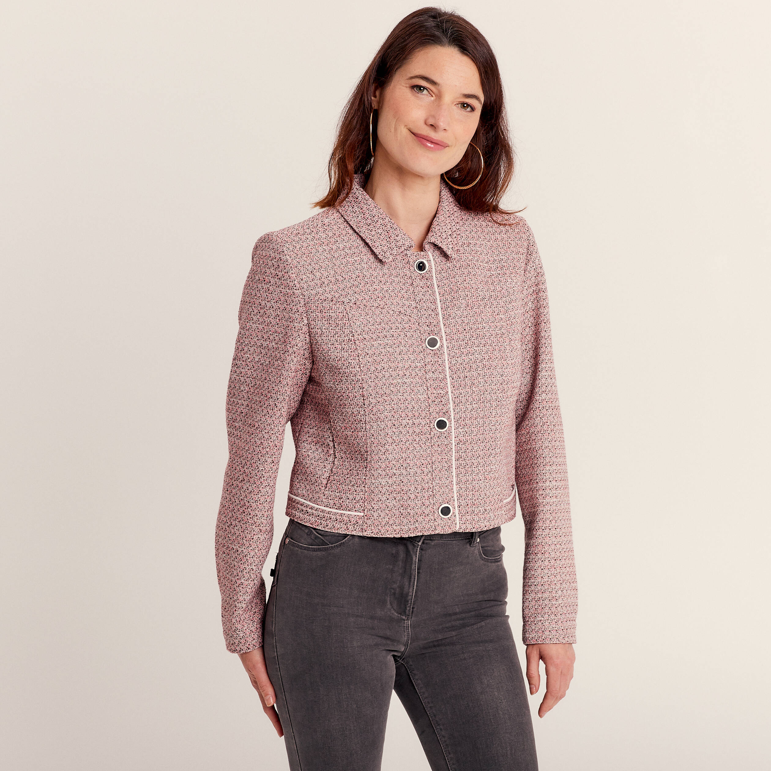 Veste En Cuir Marron Clair J.Jill Avec Poches - Longueur 24 Pouces - Neuf Sans étiquettes