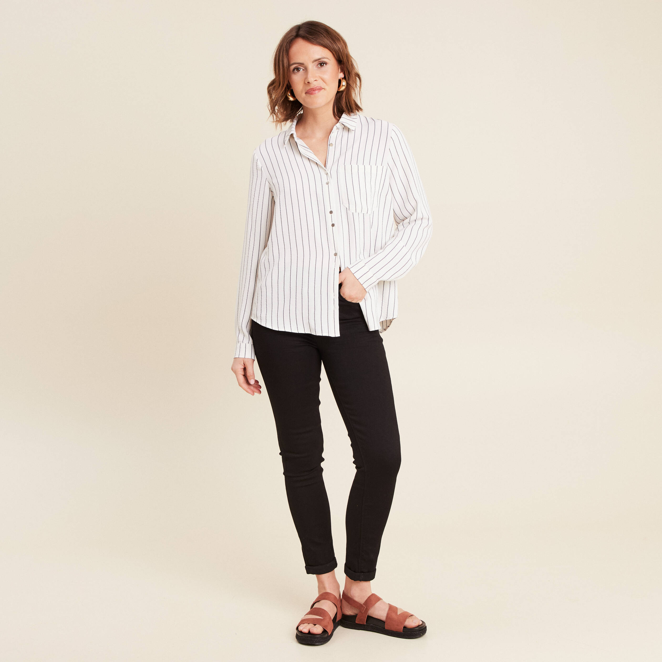 chemise manches longues gris fonce femme Chemise manches longues gris foncé femme