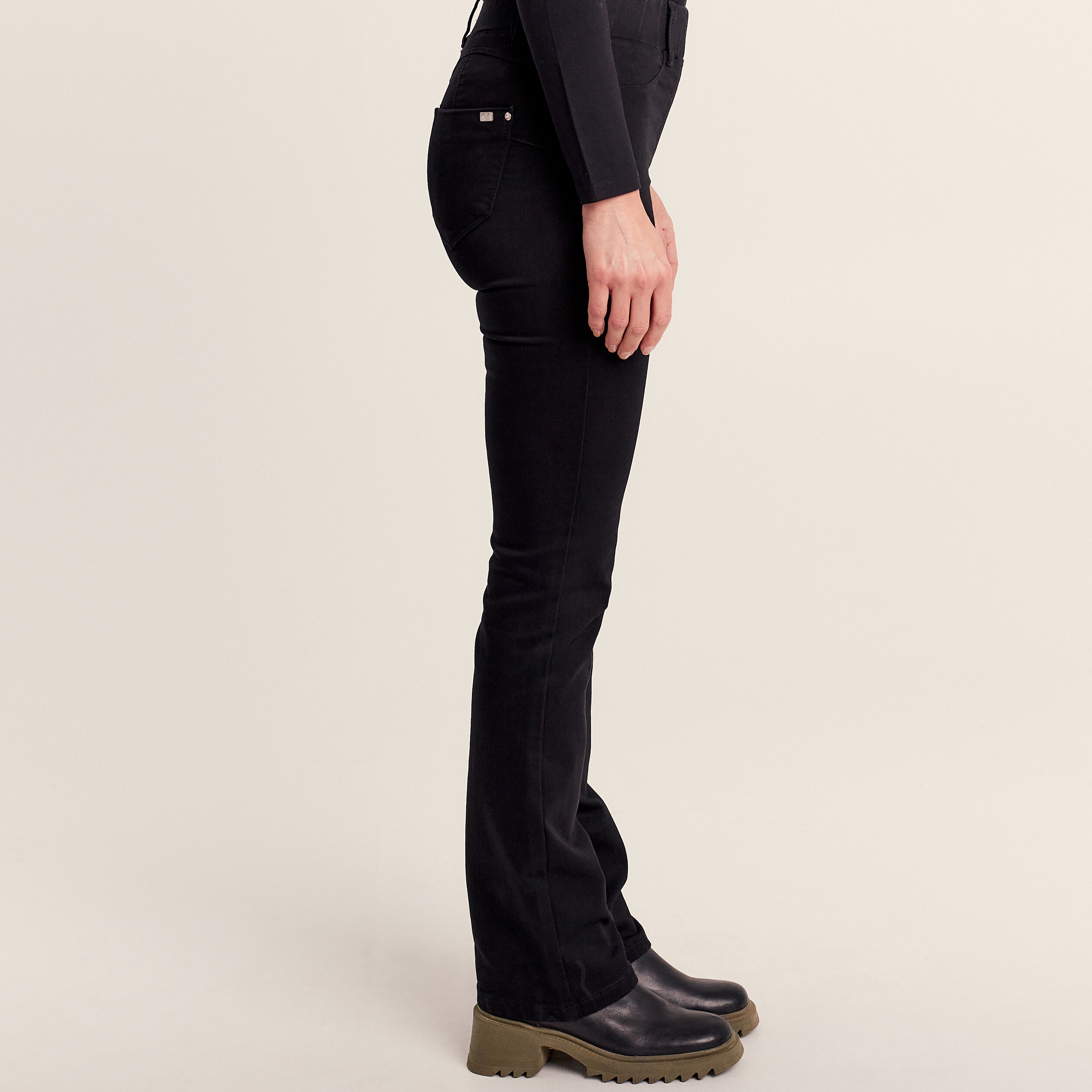 Pantalon tregging bootcut noir femme