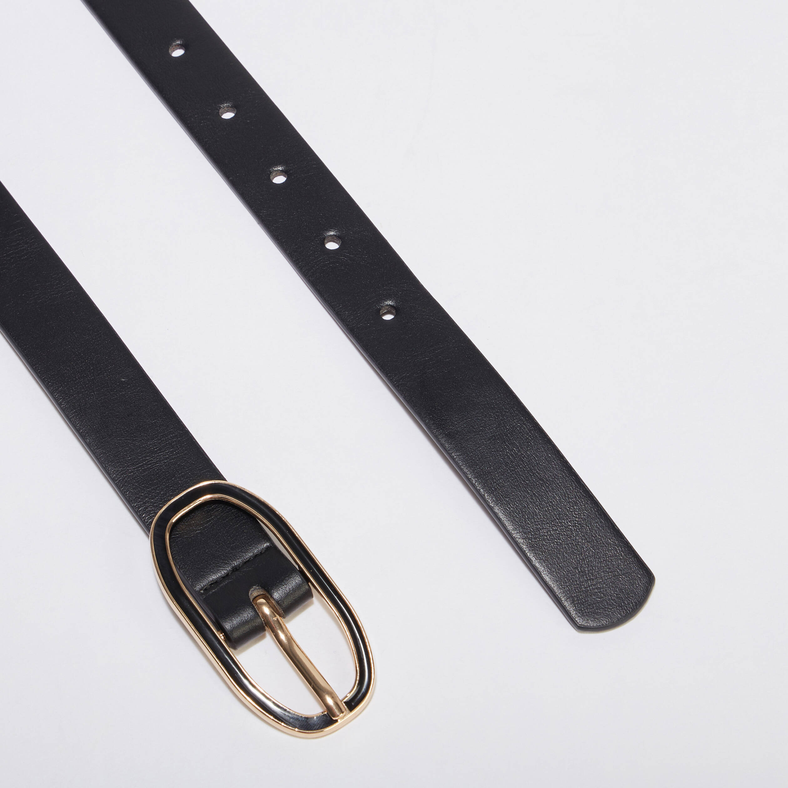 Ceinture avec boucle noir femme