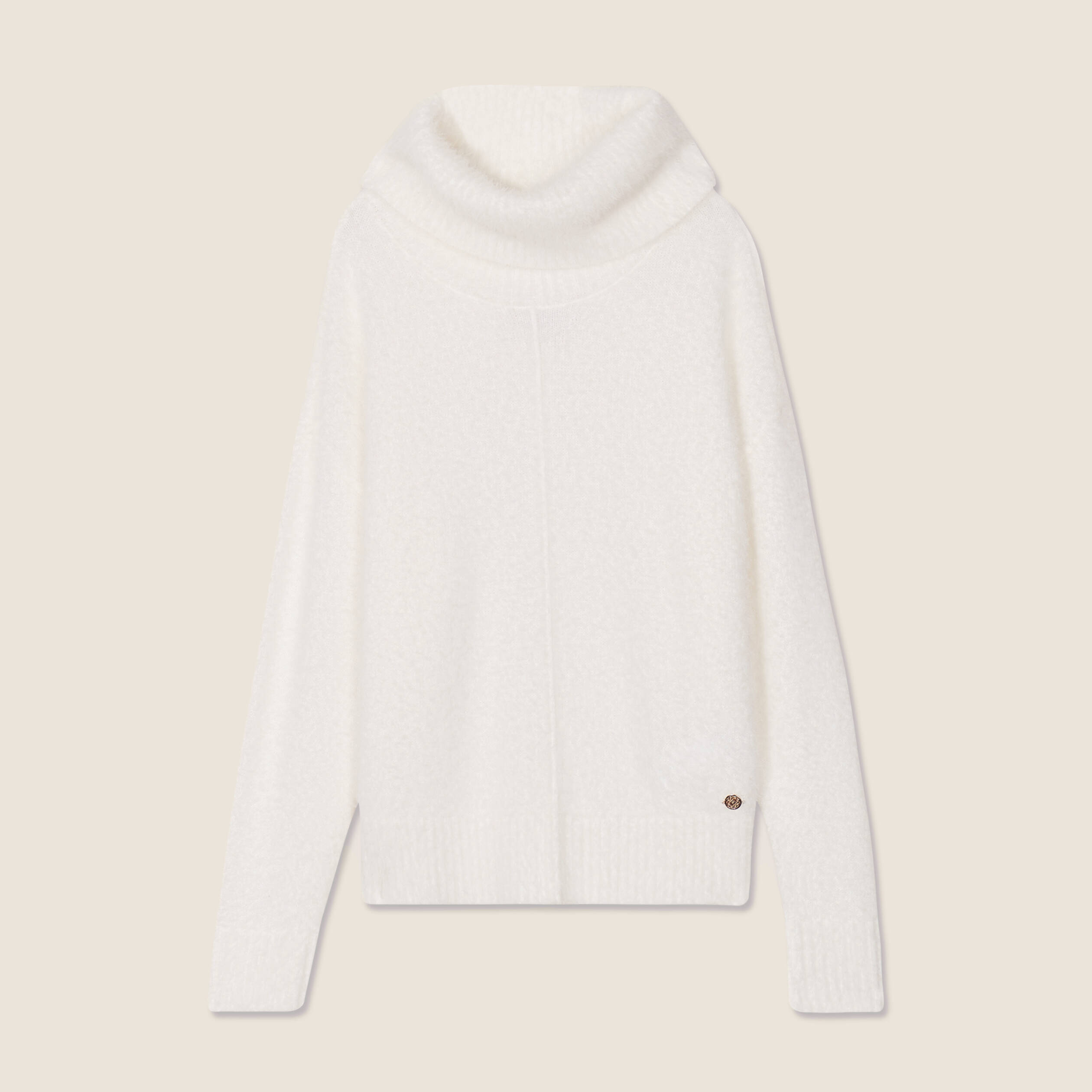 Pull manches longues ecru femme