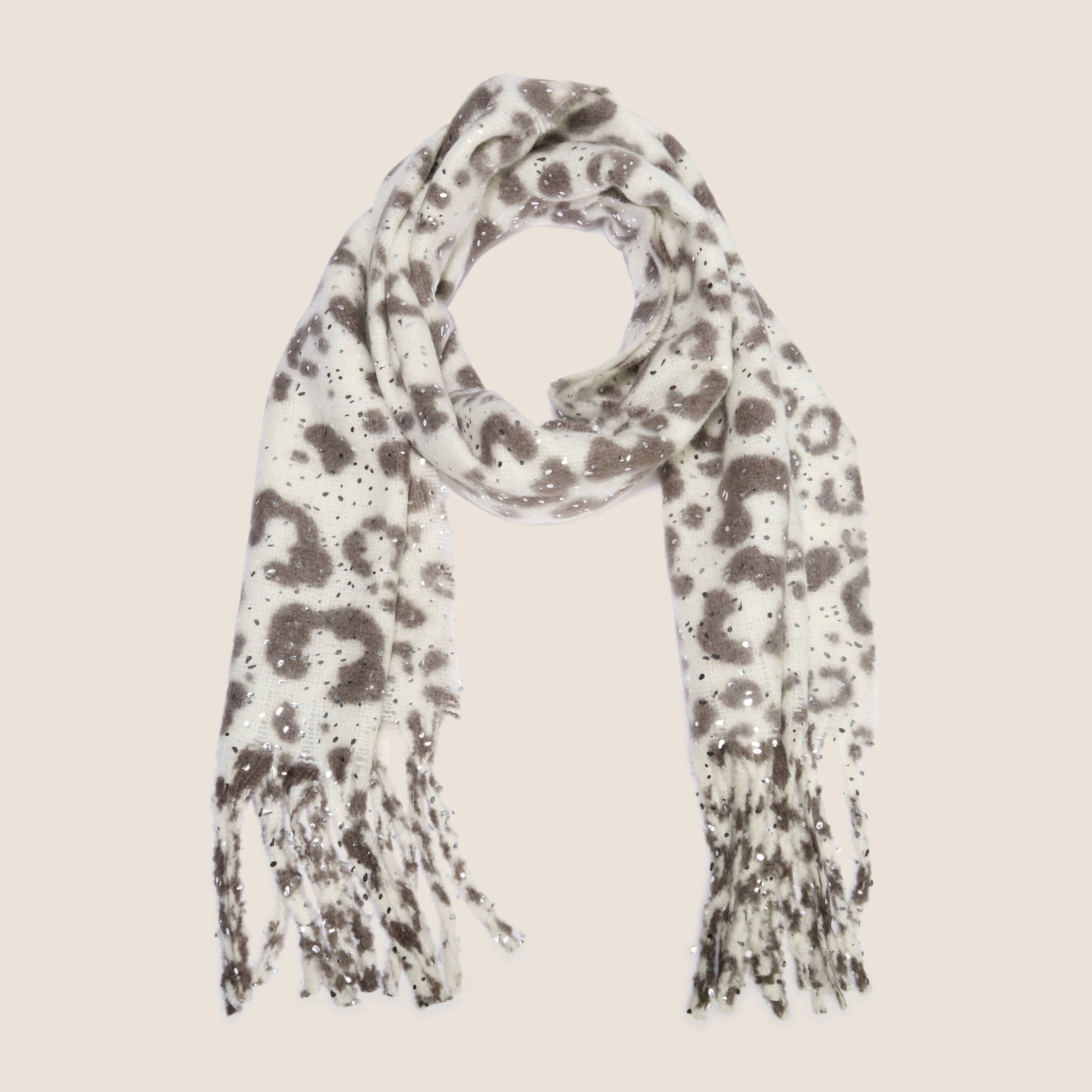 &Eacute;charpe fluide gris clair femme