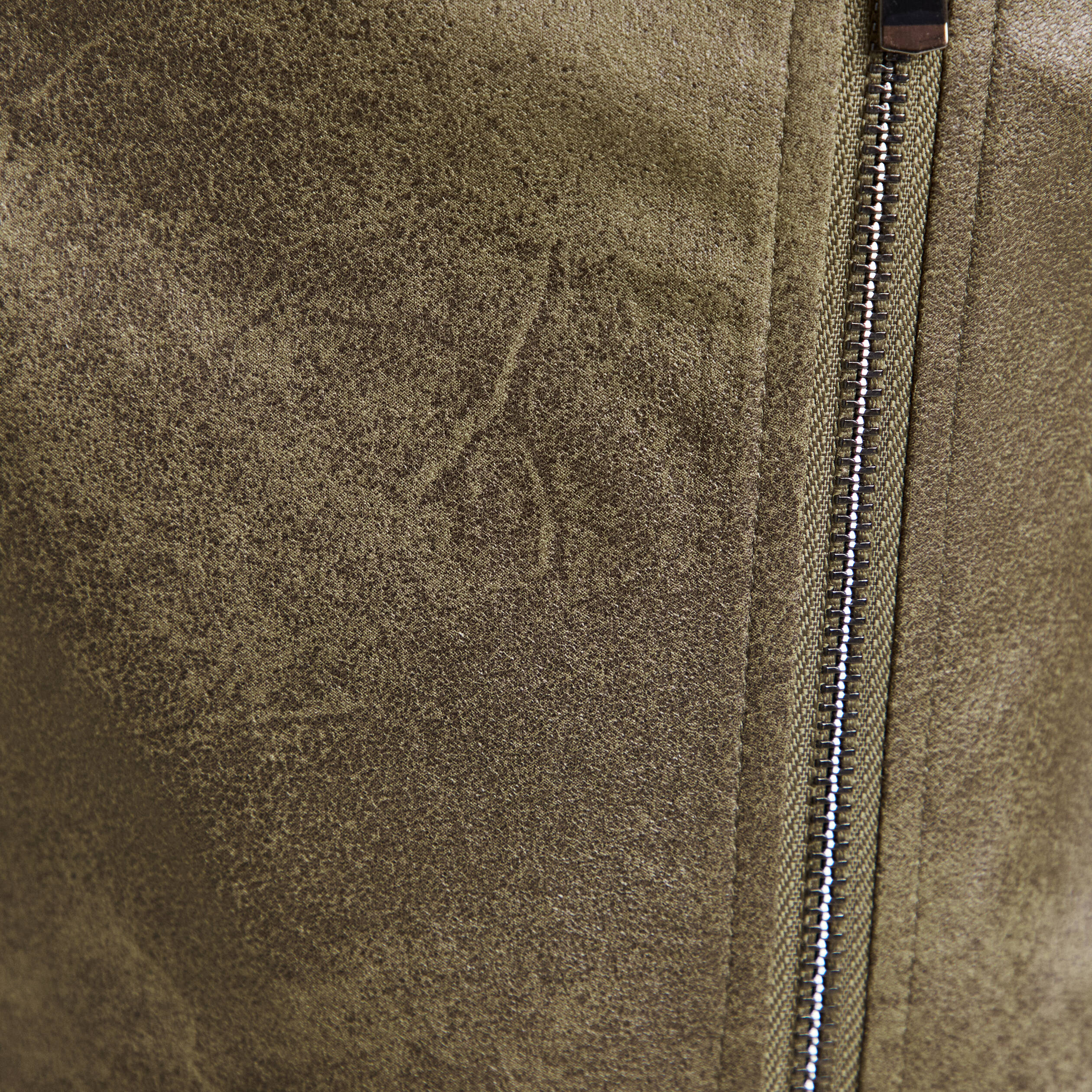 Veste De Moto Boho Femme Free People Taille M - Coupe Courte Lin Vert Ardoise