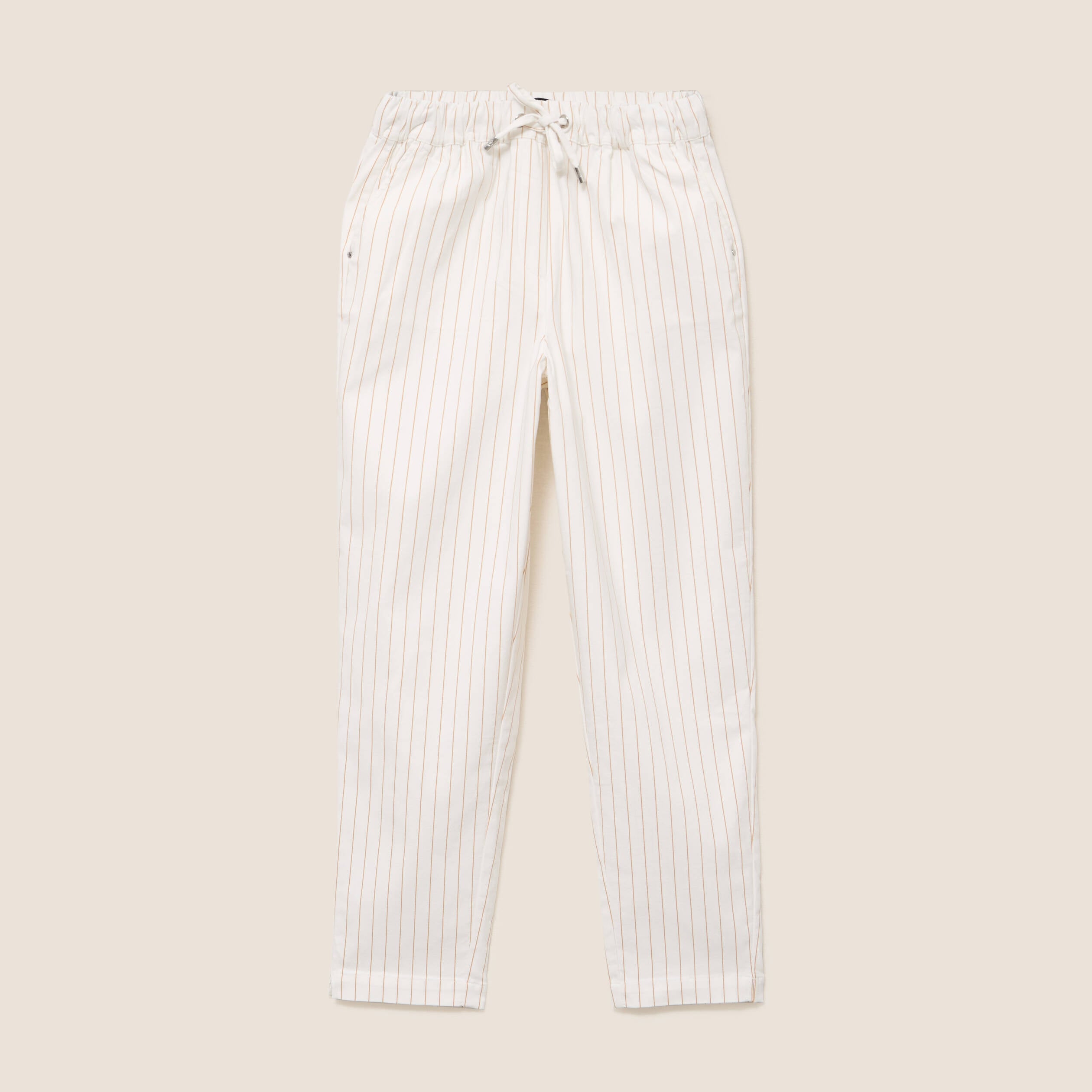 Pantalon jogpant taille haute blanc femme
