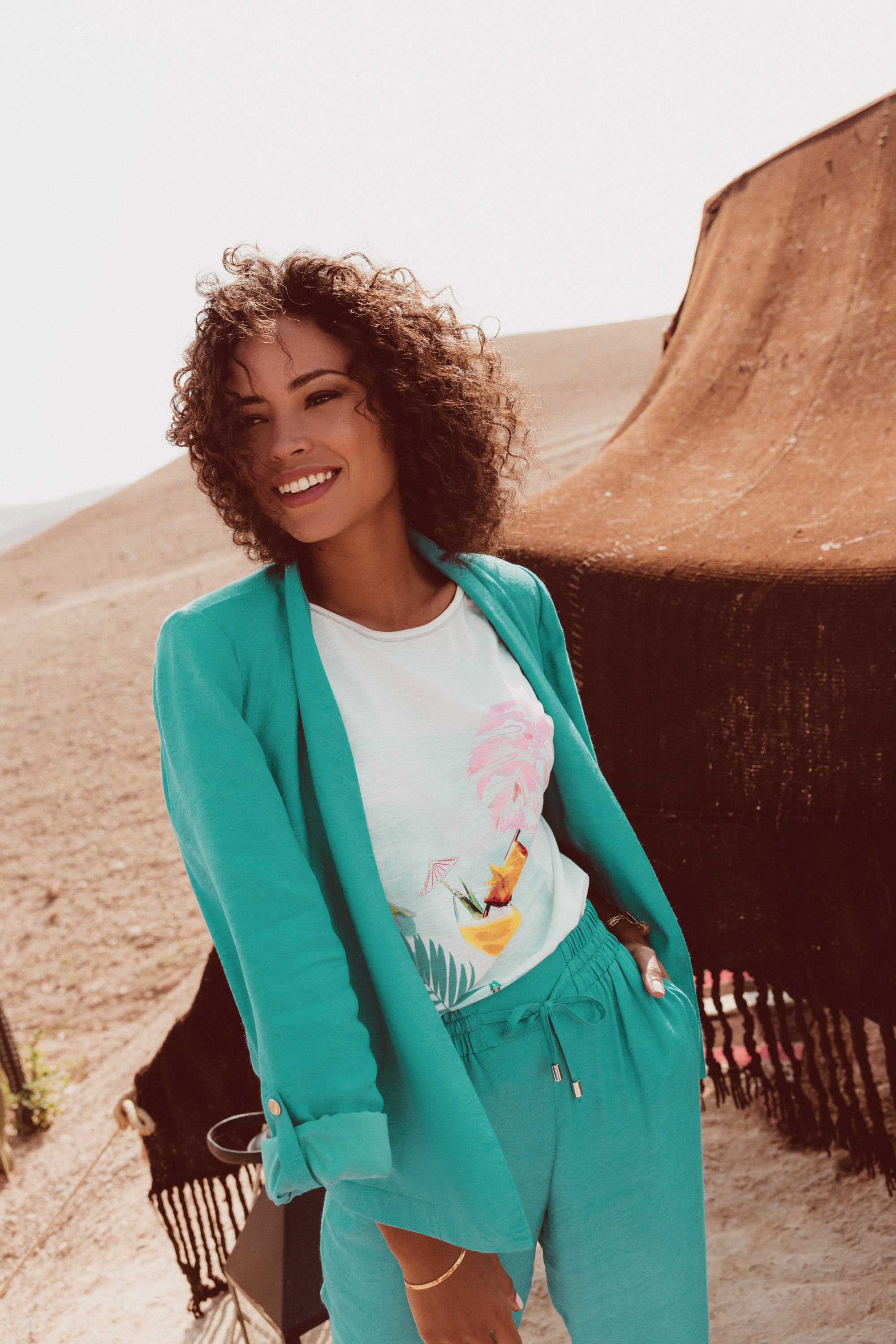 veste droite fluide vert femme Veste droite fluide vert femme