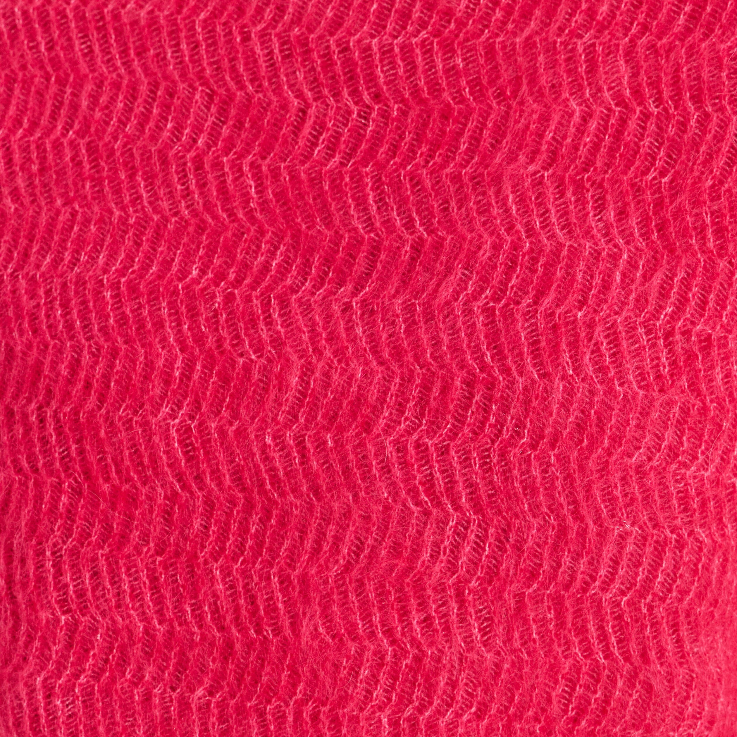 Pull droit col rond manches longues rose femme