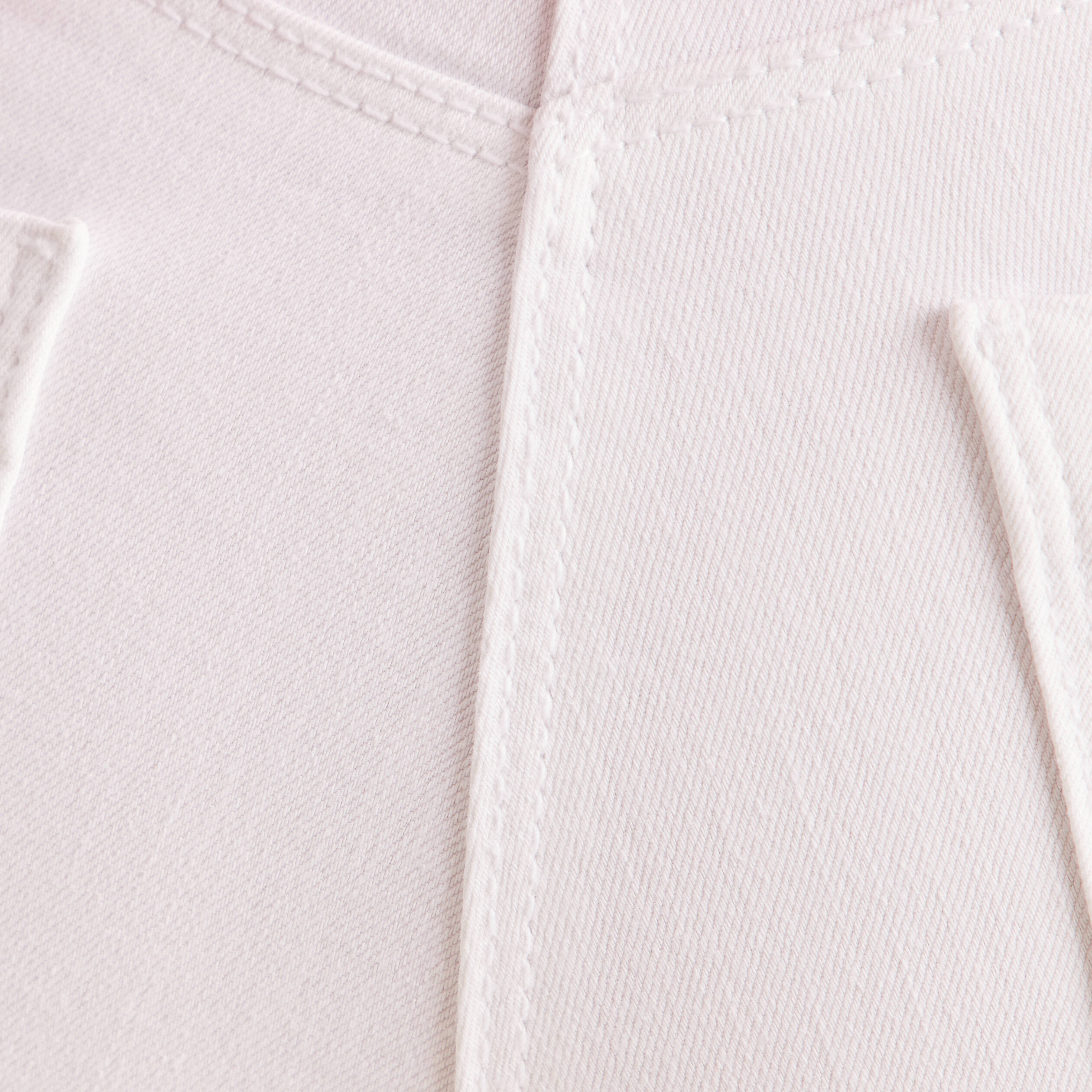 Jean coupe ajust&eacute;e long blanc femme